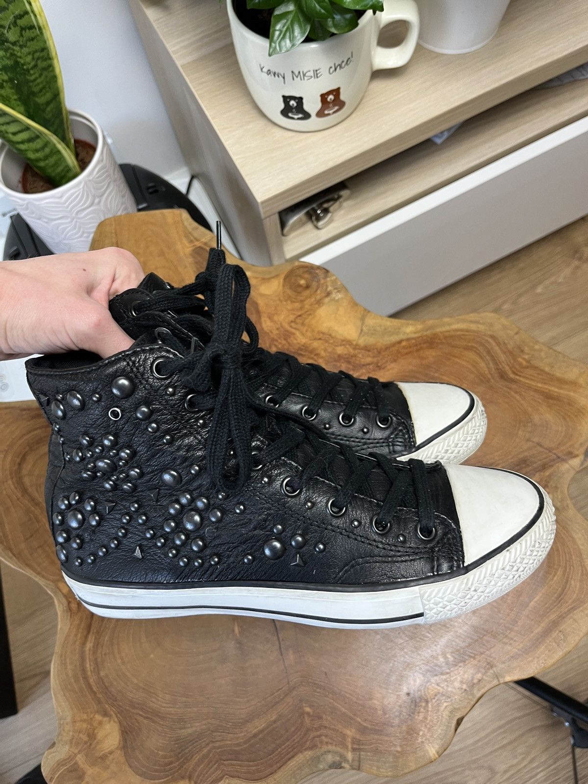 ASH Ash Vintage Studded Hi-Top Converse Punk Sneakers japanese Size US 8 / IT 38 - 2 Thumbnail