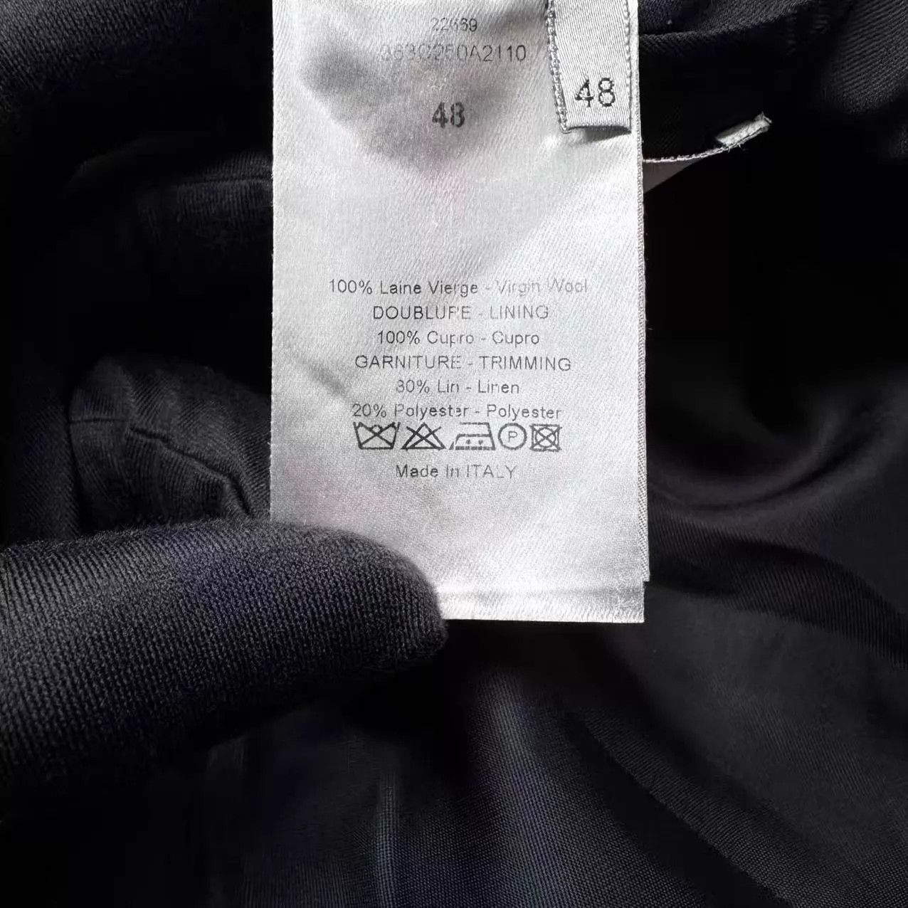 Dior Dior Black Collar Stripe Wool Blazer 48 Rare Size 48R - 5 Thumbnail