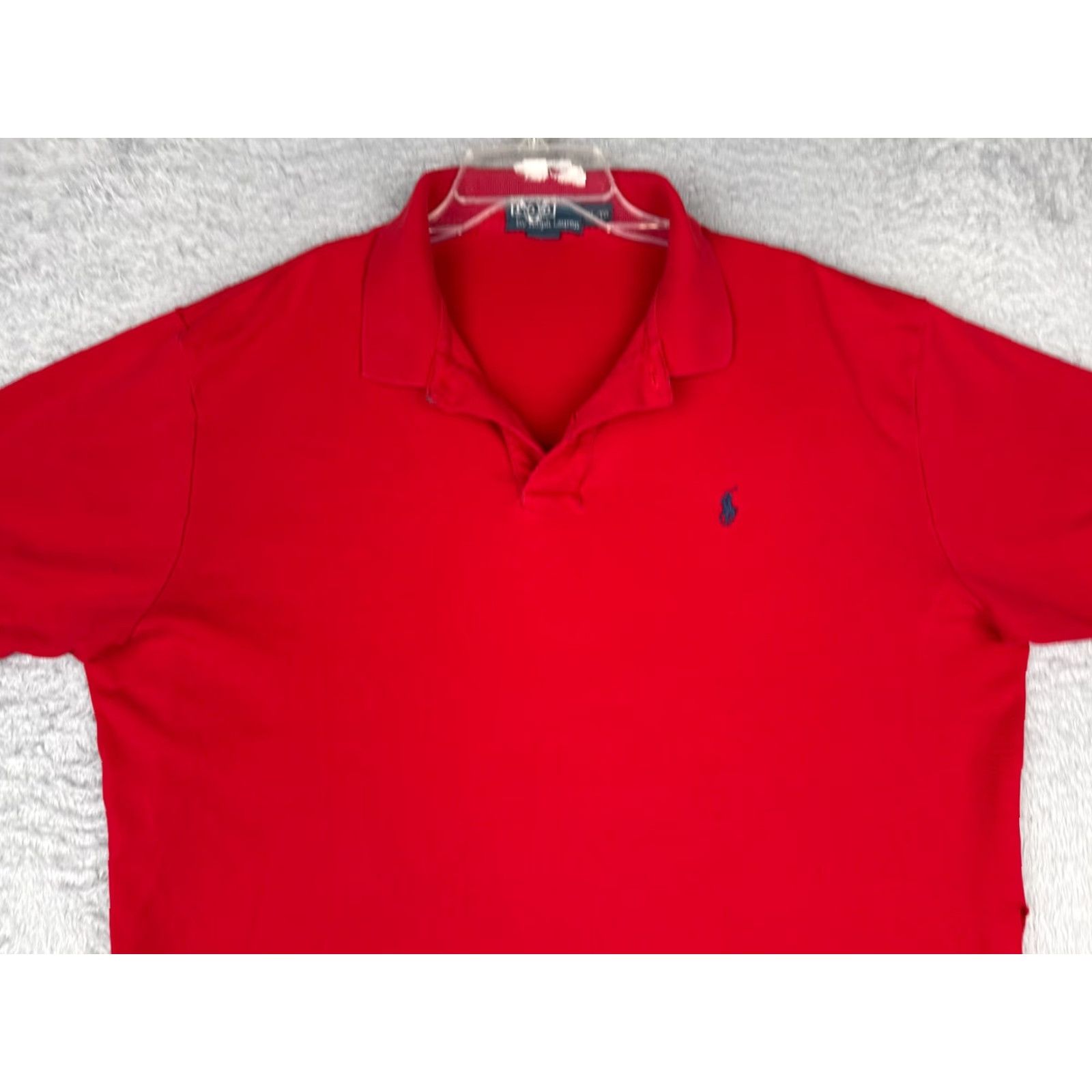 Ralph Lauren VINTAGE Ralph Lauren Polo Shirt Adult XL Red Short Sleeve 100% Cotton Slim logo Embroidered Men’s Polo Size US XL / EU 56 / 4 - 4 Thumbnail