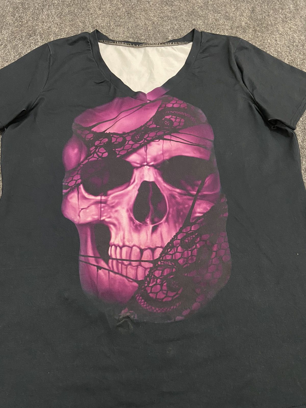 Vintage Y2K punk skull big print tee Size S / US 4 / IT 40 - 2 Thumbnail