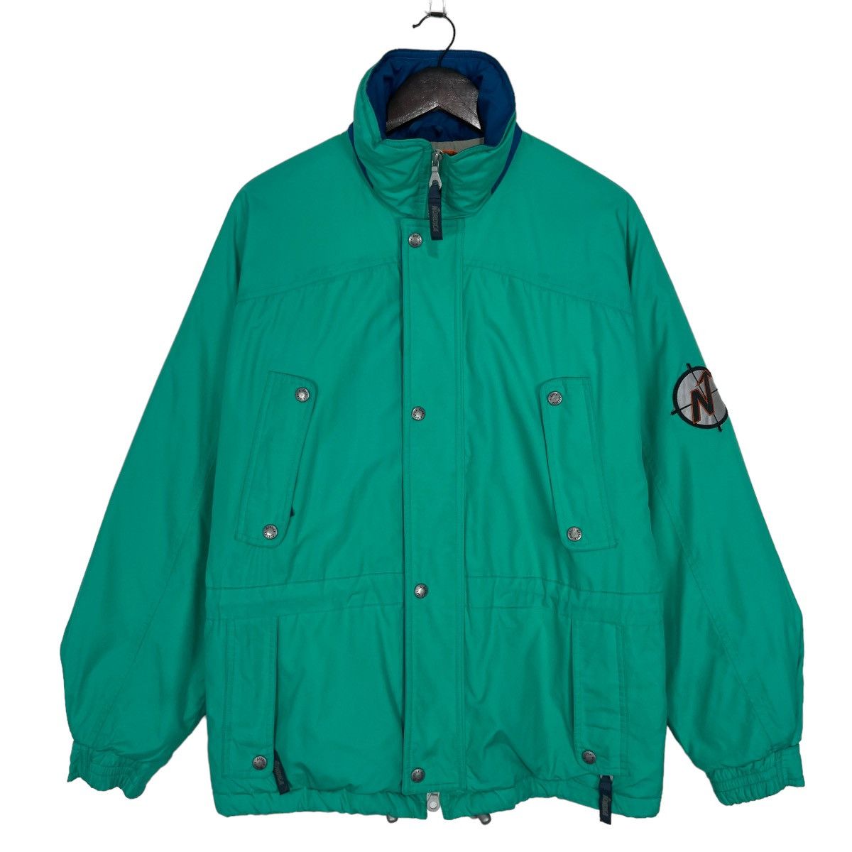 image of Nordica Vintage Jacket Ski Wear Button Up Zip Jacket Brand in Green, Men's (Size Large)