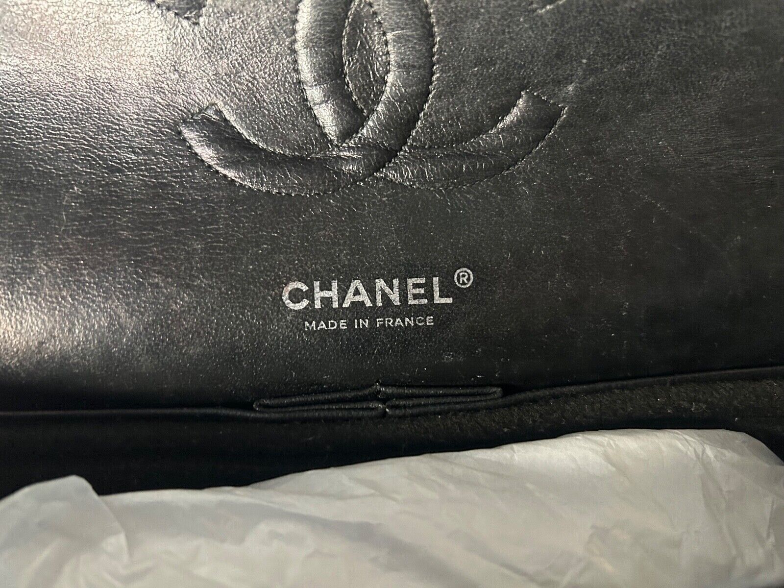 Chanel CHANEL Medium Double Flap Quilted Caviar Leather Bag Black Size ONE SIZE - 11 Thumbnail