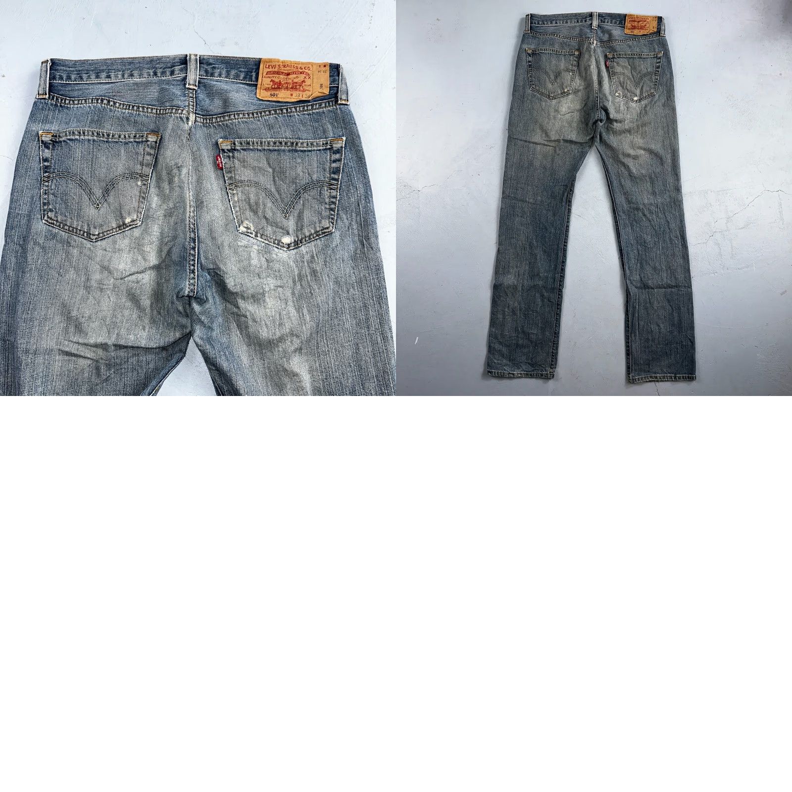 Levi's Levi's 501 Vintage Levis 501 XX Straight Jeans Blue Med Wash 33x34 90s Men's Straight Jeans Size US 33 - 11 Thumbnail