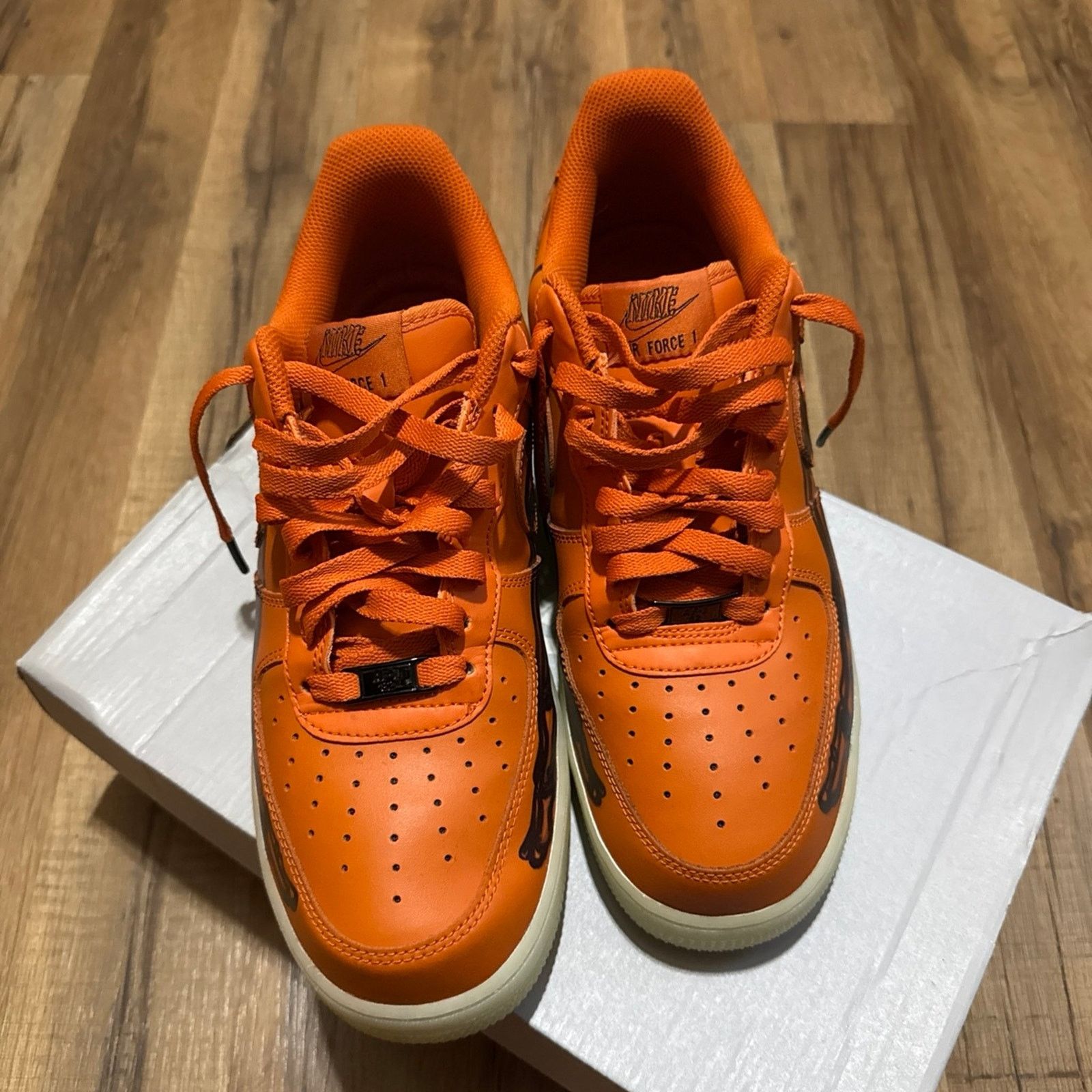 Nike Nike Air Force 1 Low Orange Skeleton Size US 9.5 / EU 42-43 - 7 Thumbnail