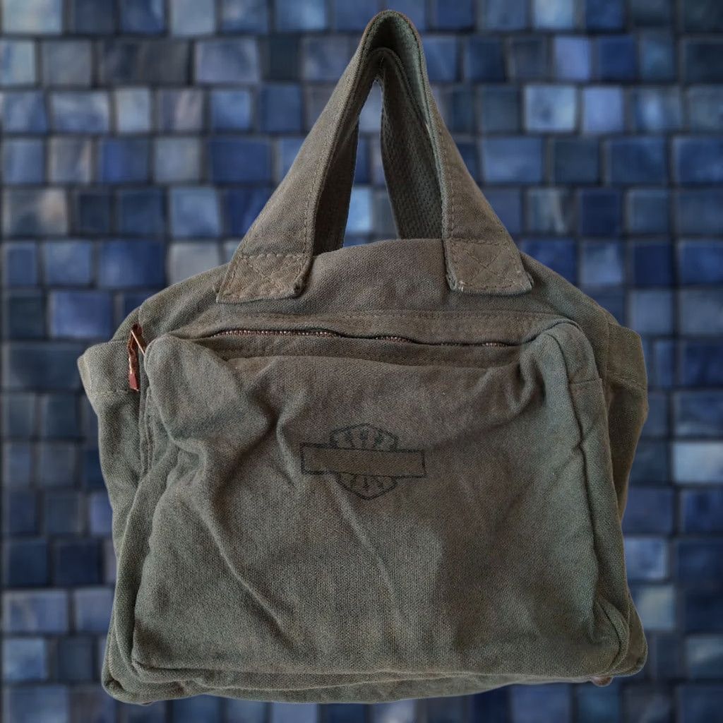 Kapital KAPITAL Boston Bag Canvas Khaki Green Multi-pockets Casual Unisex Pre-owned Size ONE SIZE - 1 Thumbnail