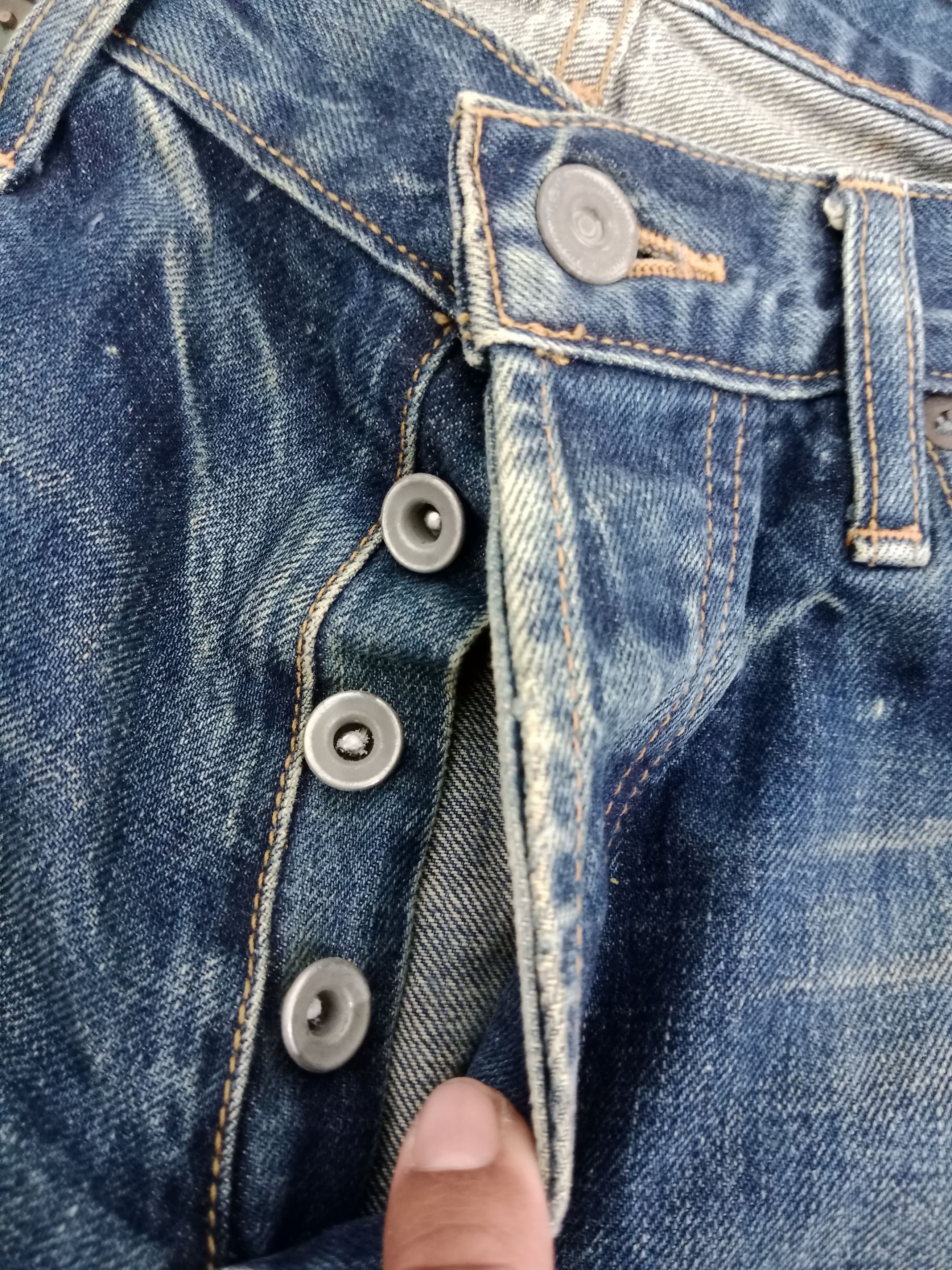 Vintage Vintage MYNT Denim Selvedge Distressed Jeans Made in Usa Size US 32 / EU 48 - 9 Thumbnail
