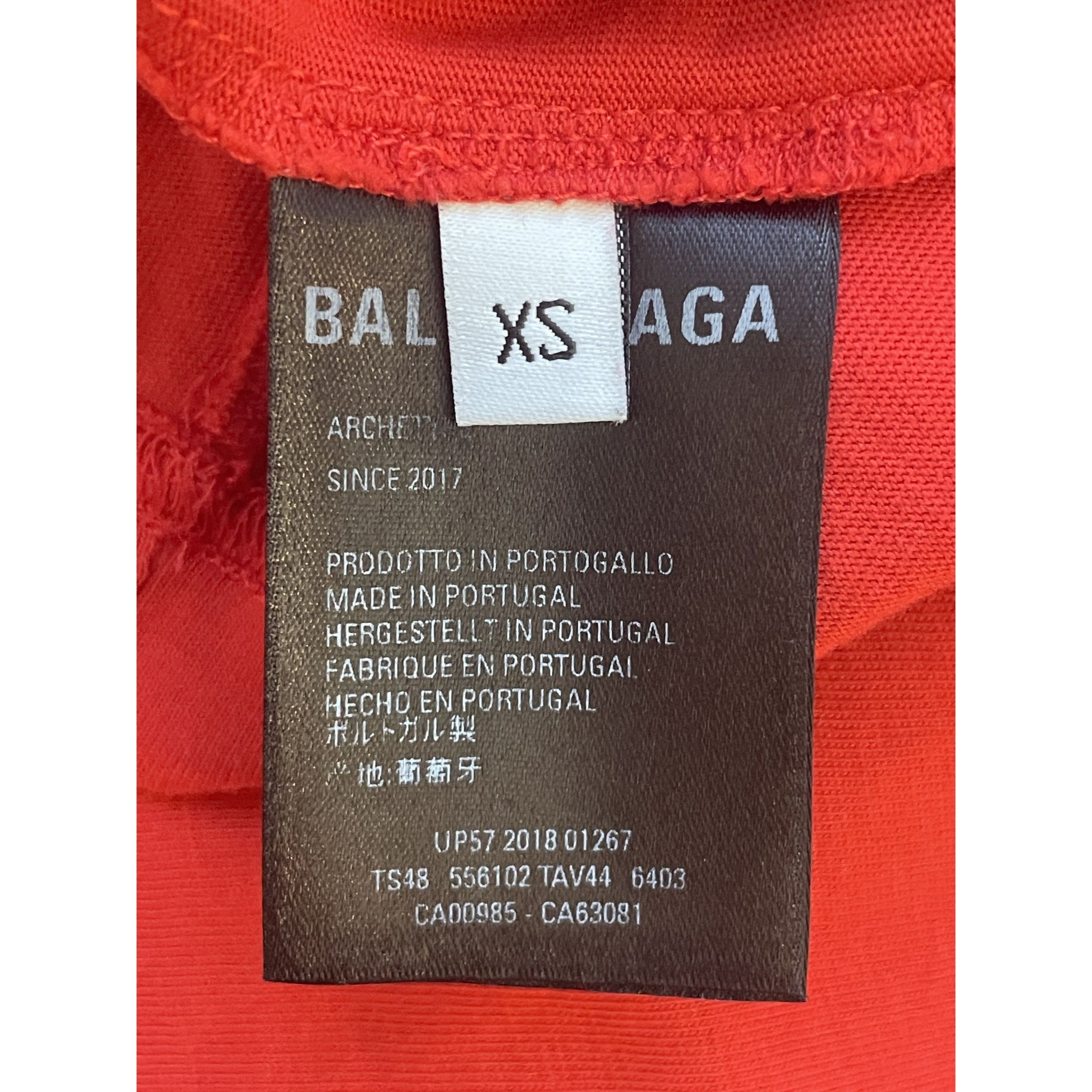 Balenciaga Balenciaga Red Logo T-Shirt XS Cotton Crewneck Short Sleeve Size XS / US 0-2 / IT 36-38 - 6 Thumbnail