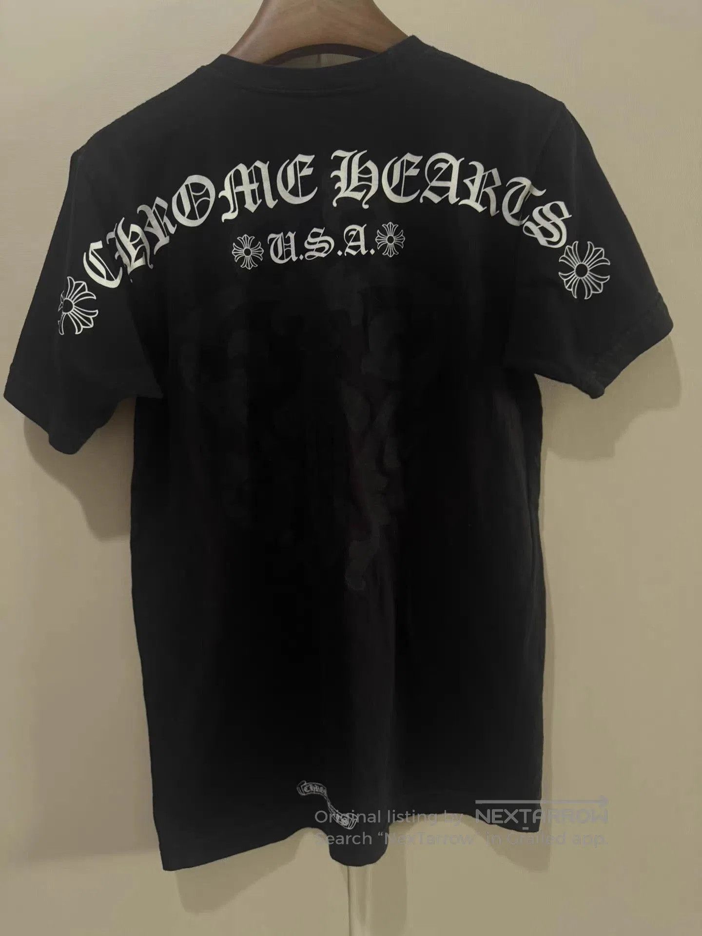 Chrome Hearts Black Short-Sleeve T-Shirt with Pocket Cross Design. Size US S / EU 44-46 / 1 - 2 Thumbnail