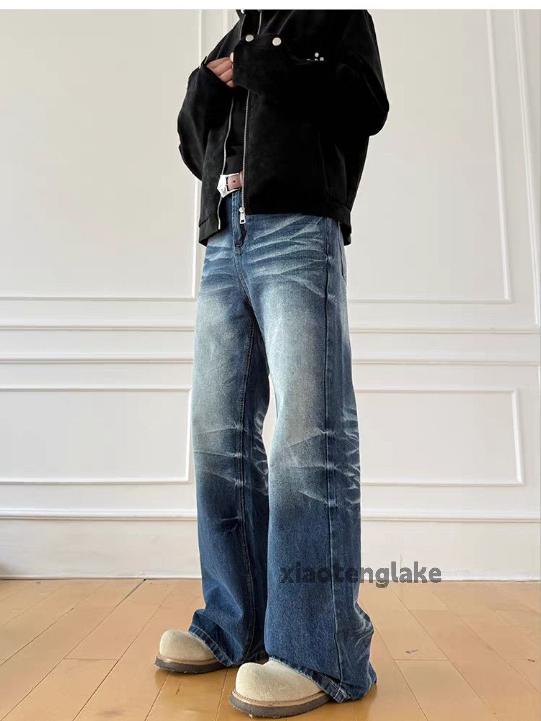 Jean xtl vintage washed faded punk grunge bootcut yuppie jeans Size US 28 / EU 44 - 4 Thumbnail