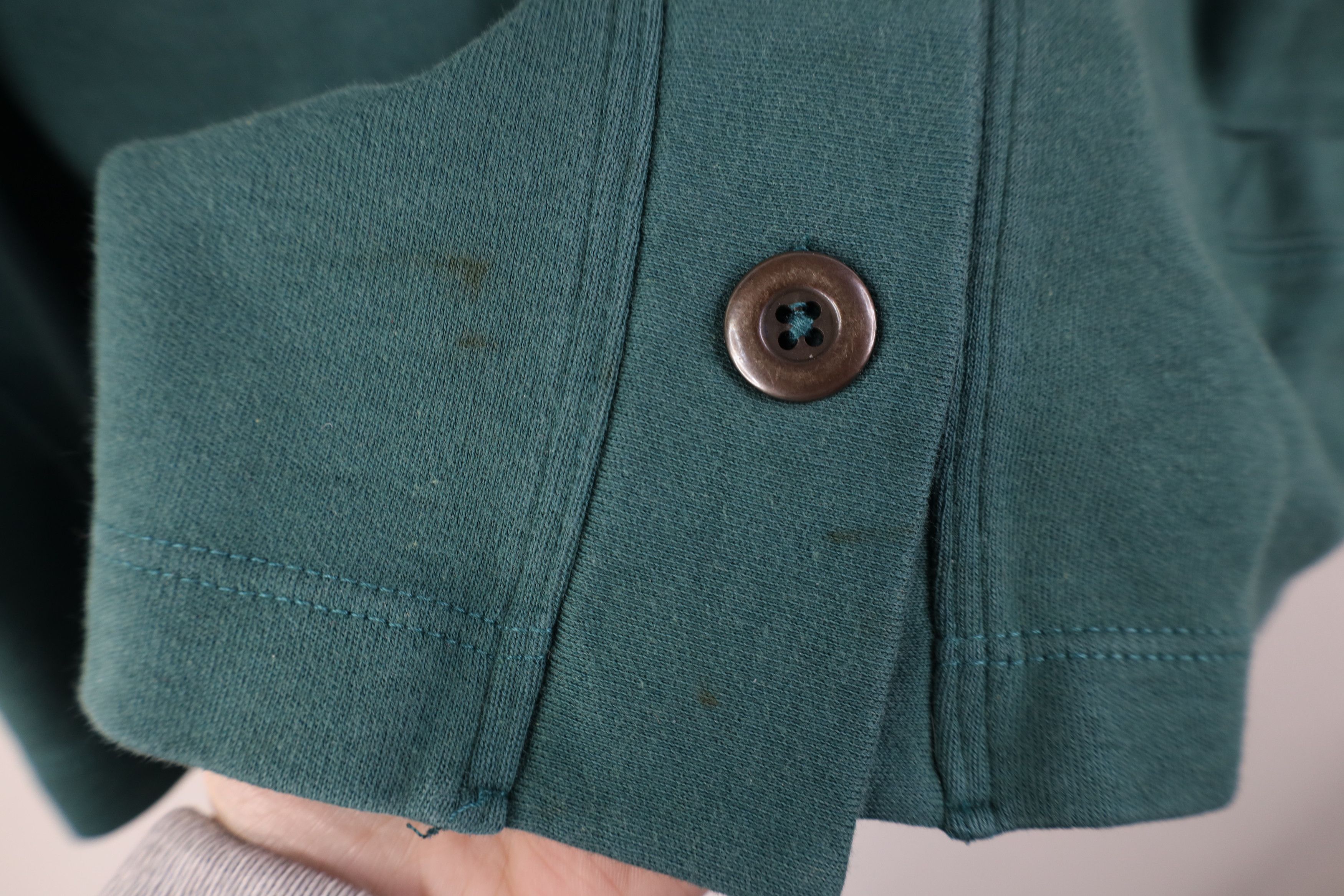 L.L. Bean Vintage 90s LL Bean Blank Cotton Cardigan Sweater Green USA Size M / US 6-8 / IT 42-44 - 7 Thumbnail