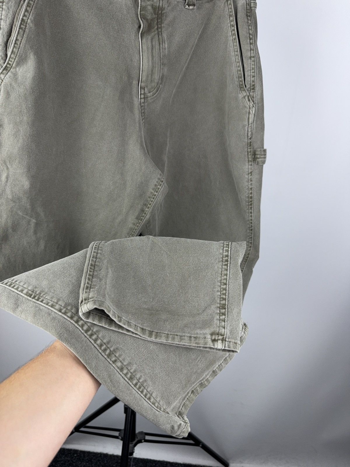 Abercrombie & Fitch 00s Abercrombie&Fitch Workwear Denim Carpenter Faded Pants Size US 30 / EU 46 - 3 Thumbnail