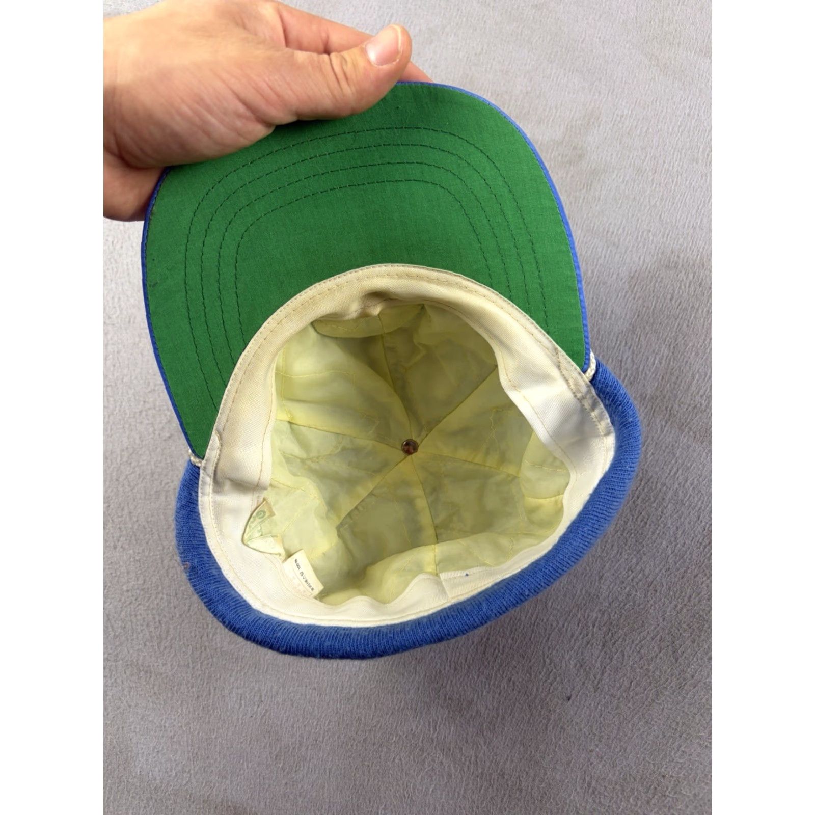 Vintage VINTAGE Yuseong Country Club Hat Fitted Cap Blue Ear Flap Golf 80s Men One Size Size ONE SIZE - 5 Thumbnail