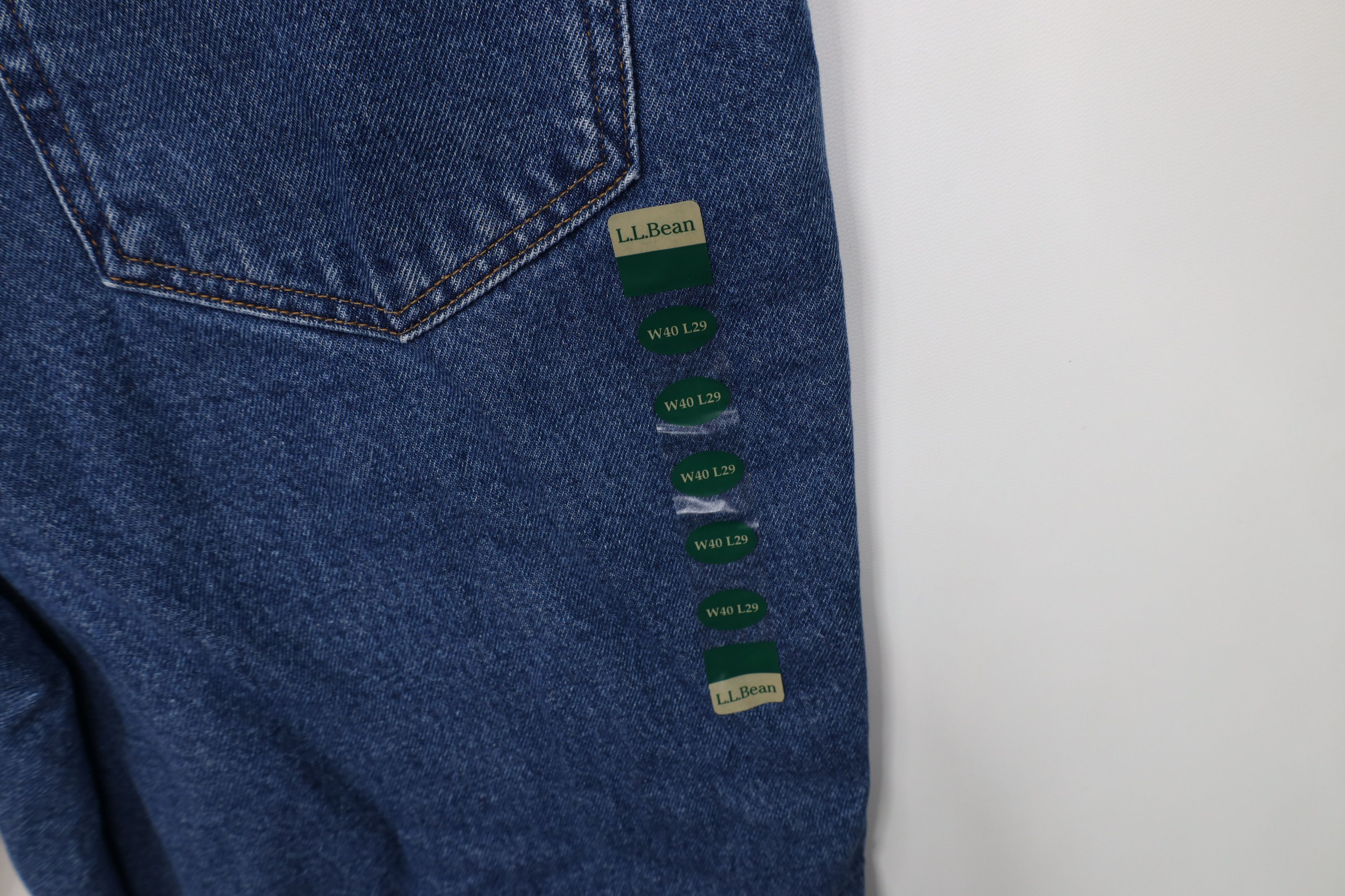 L.L. Bean Vintage LL Bean Fleece Lined Heavy Wide Leg Denim Jeans Blue Size US 40 / EU 56 - 13 Thumbnail