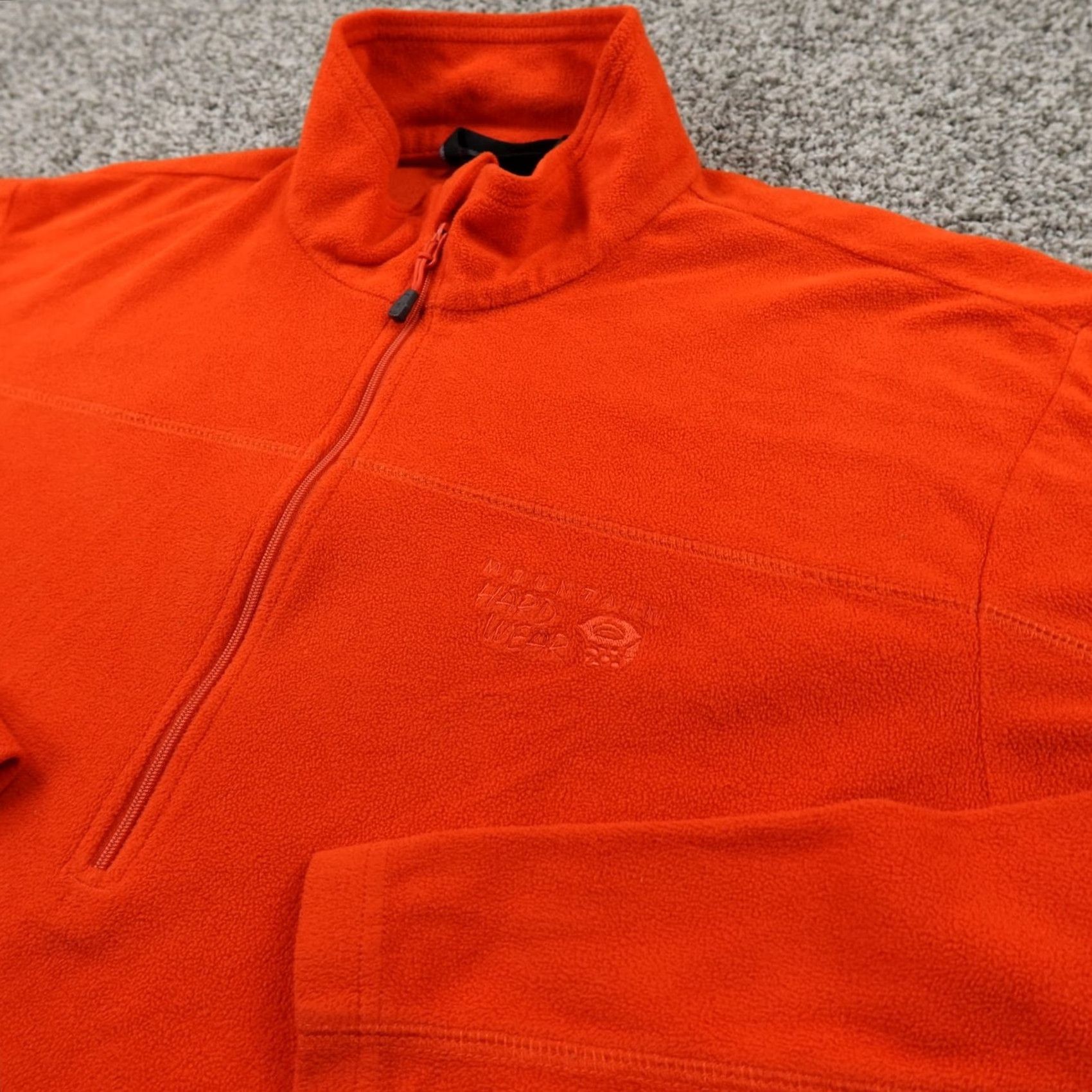 Mountain Hardwear Mountain Hardwear Jacket L Orange Microchill Fleece Pile Zip Sweater Hiking Mens Size US L / EU 52-54 / 3 - 2 Thumbnail
