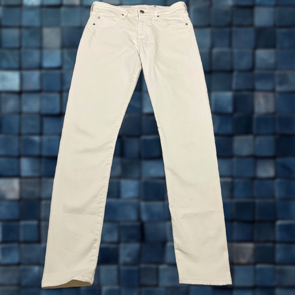 Farah AG Adriano Goldschmied Jeans Women 28 Skinny White Farah Inseam 28 High Rise Slim Pockets Stretch Denim Vintage No Size 27" / US 4 / IT 40 - 1 Thumbnail