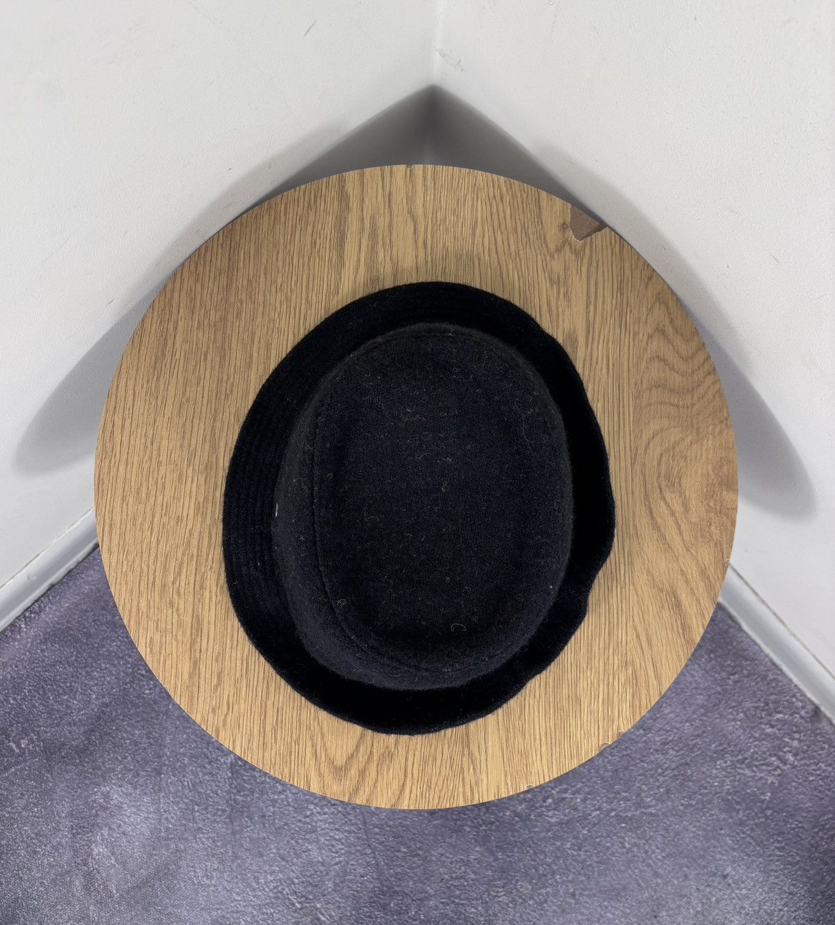 Harris Tweed Lierys Harris Tweed Black Wool Trilby Fedora Hat Size ONE SIZE - 12 Thumbnail