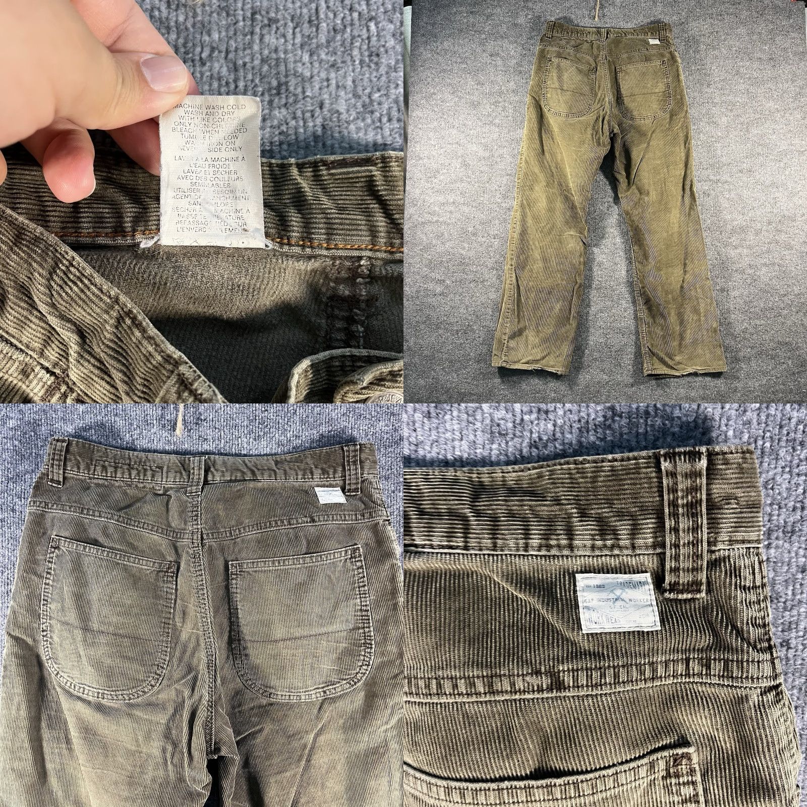 Gap VTG Gap Worker Jean Corduroy Pants Men 30x28 Wide-Leg Relaxed 1969 Hoodie? Wait hat. Size US 30 / EU 46 - 8 Thumbnail