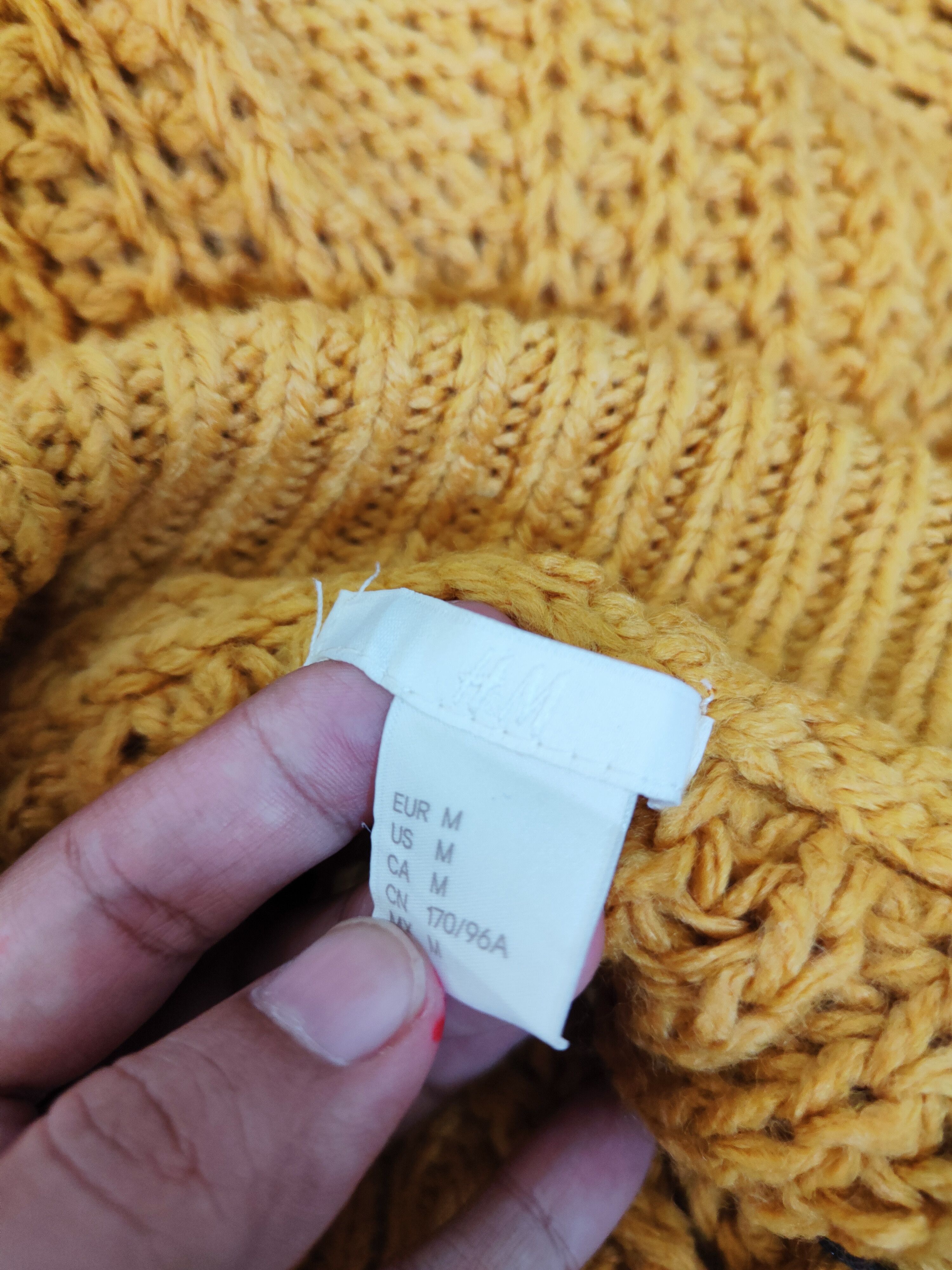 Japanese Brand H&M Mustard Knitwear crochet Sweatshirts #W312 Size M / US 6-8 / IT 42-44 - 11 Thumbnail