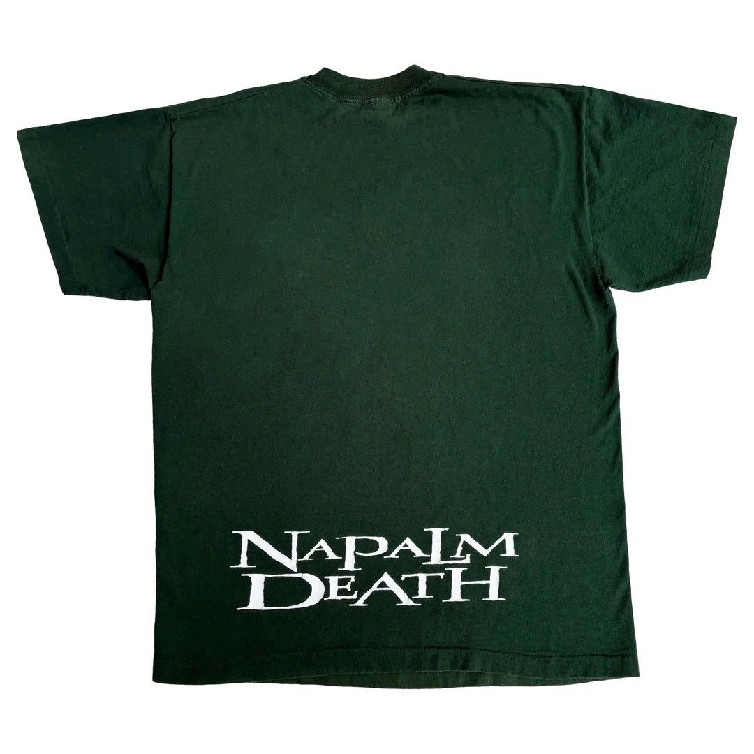 Band Tees Napalm Death 1996 96 90s Vintage Band Concert Tour T-Shirt Size US XL / EU 56 / 4 - 2 Thumbnail