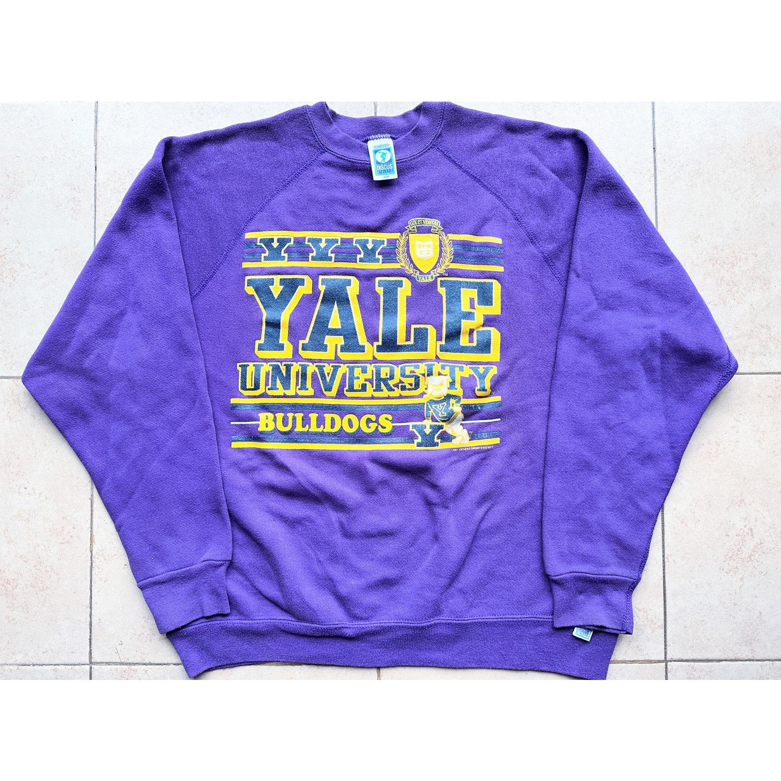NCAA × Starter Yale Bulldogs 90s DISCUS crew L purple NCAA Ivy vintage Size US L / EU 52-54 / 3 - 2 Thumbnail