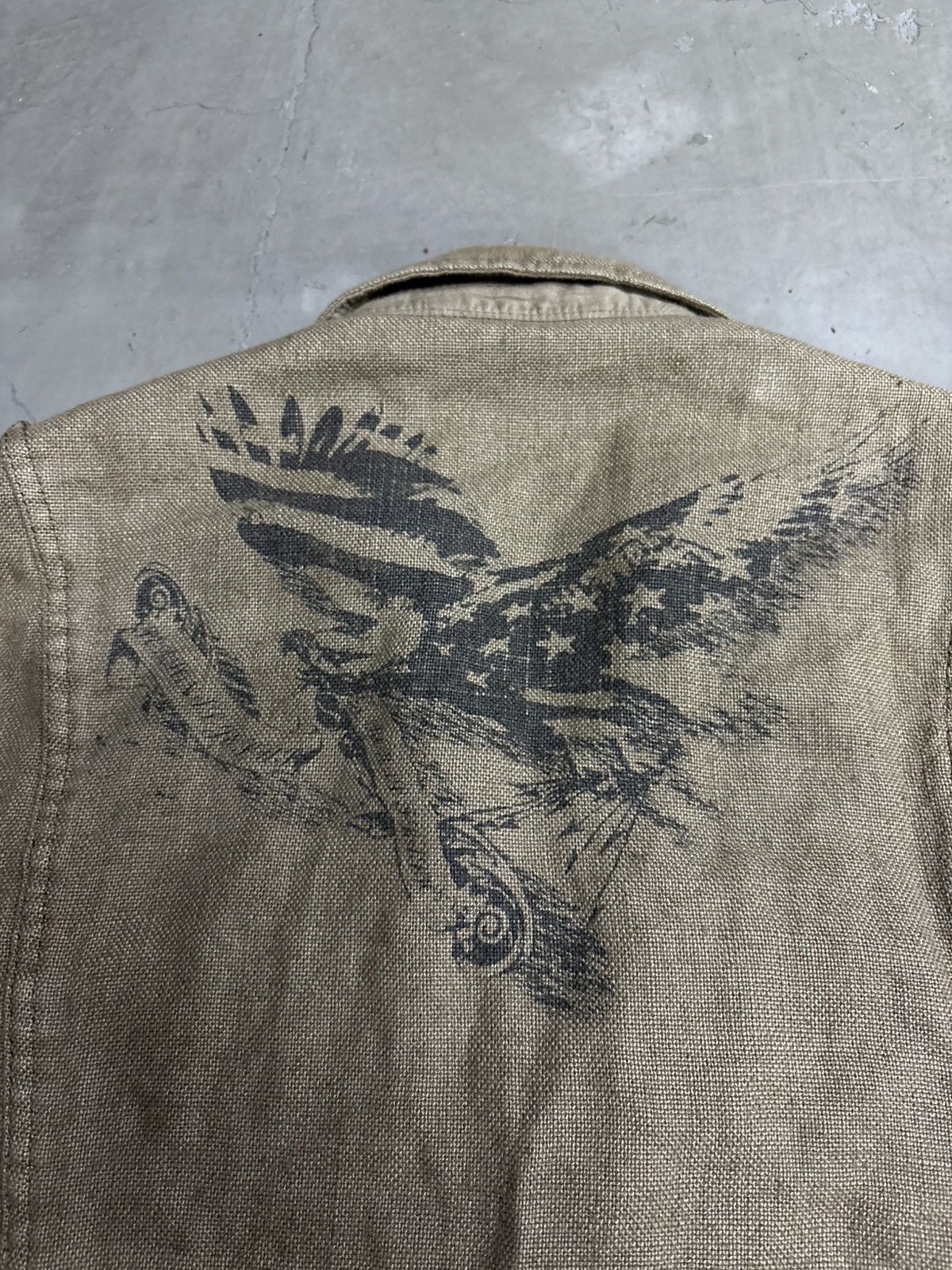 If Six Was Nine Royal Flush Linen Jacket Distressed Trucker Size US M / EU 48-50 / 2 - 20 Thumbnail