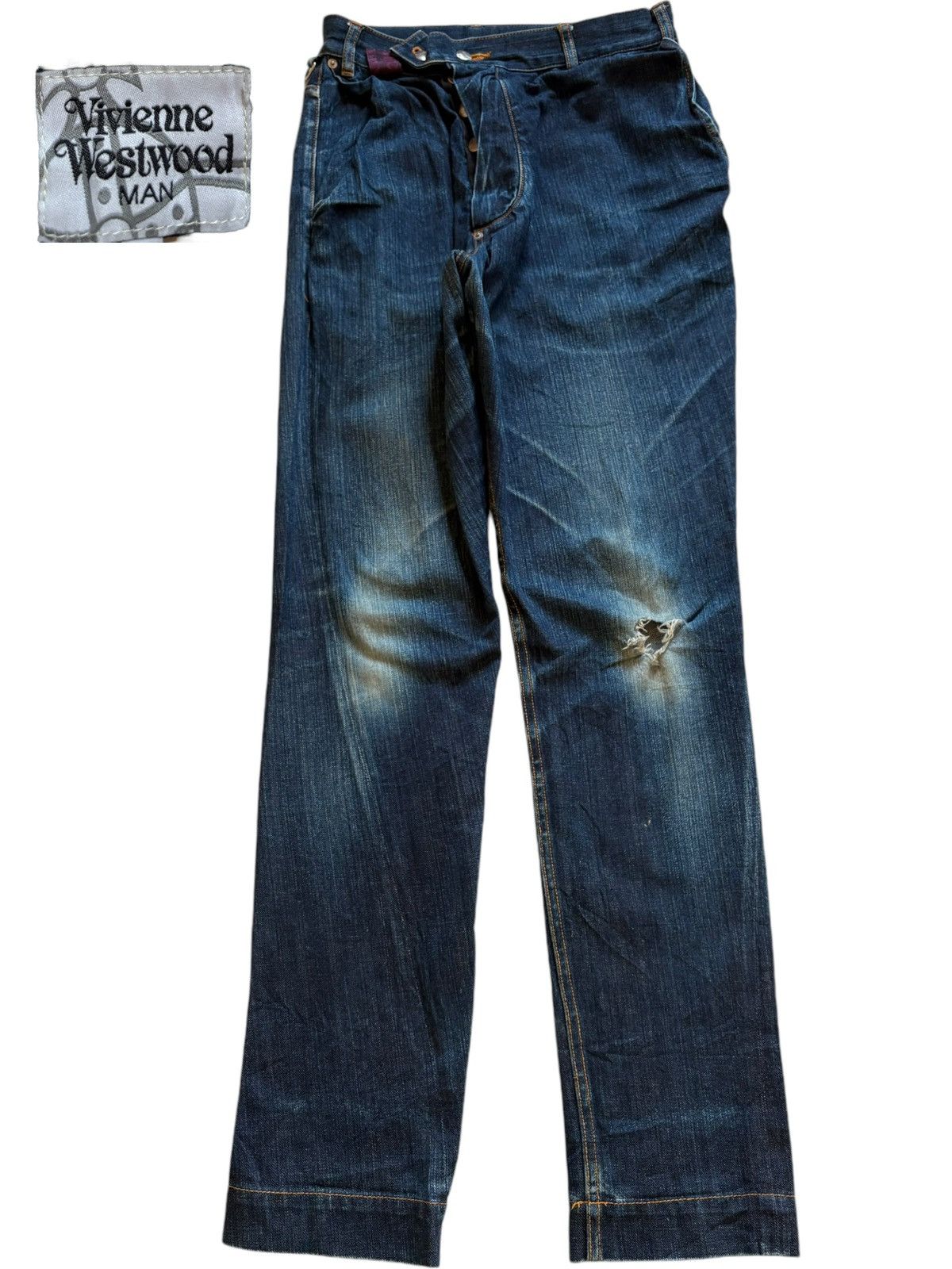 Vivienne Westwood Vivienne Westwood Asymmetric Drunken Alcoholic Jeans Size US 29 - 1 Thumbnail