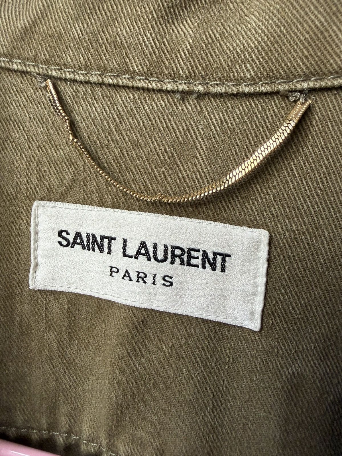 Saint Laurent Paris Saint Laurent Paris 16SS Military Jacket Khaki Size XS / US 0-2 / IT 36-38 - 5 Thumbnail