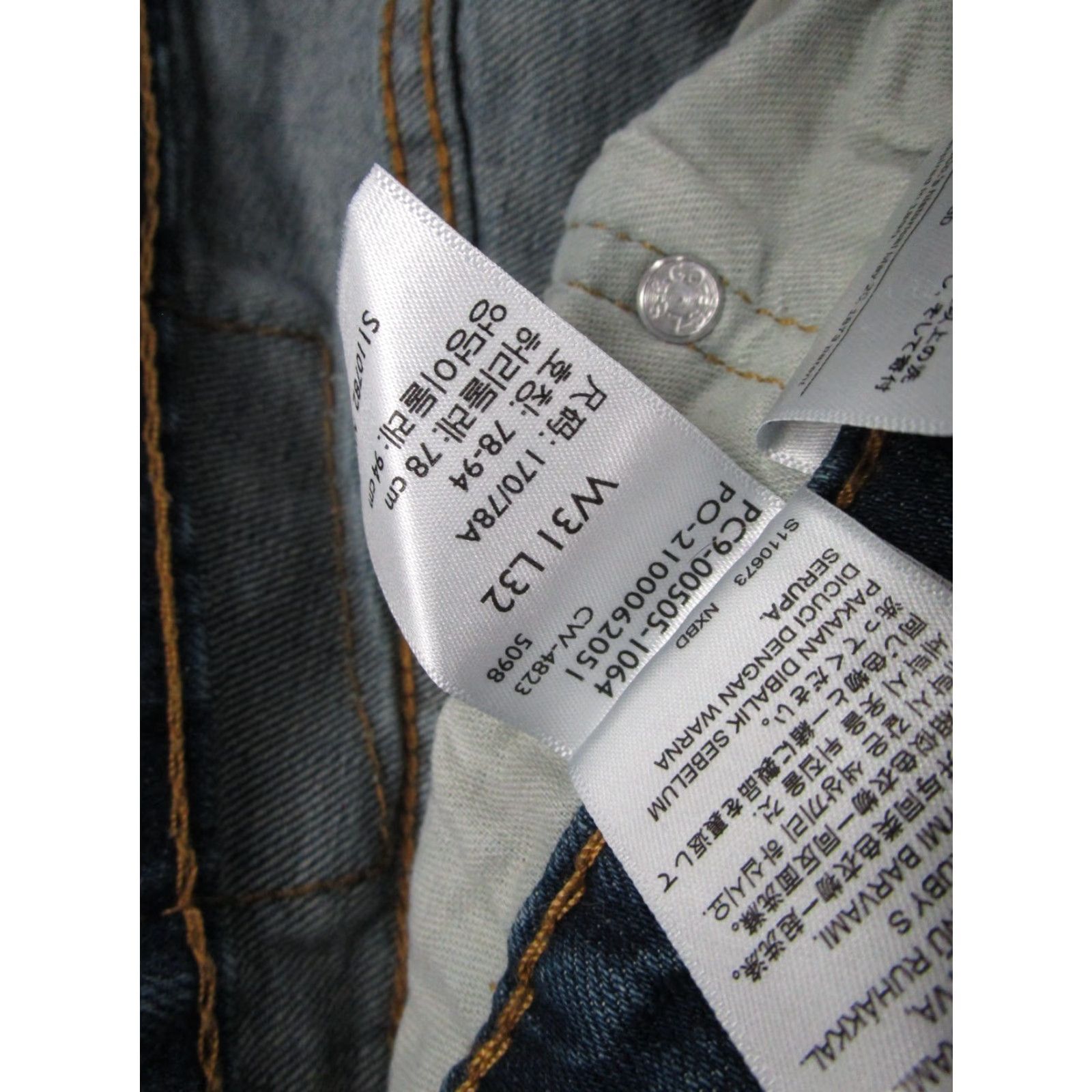 Levi's Levi's 505 Jeans Straight Regular Mens Size 31x32 Blue Denim Cotton 5-Pocket Pockets Vintage No Brand Levi's 500 Series Size US 31 - 4 Thumbnail