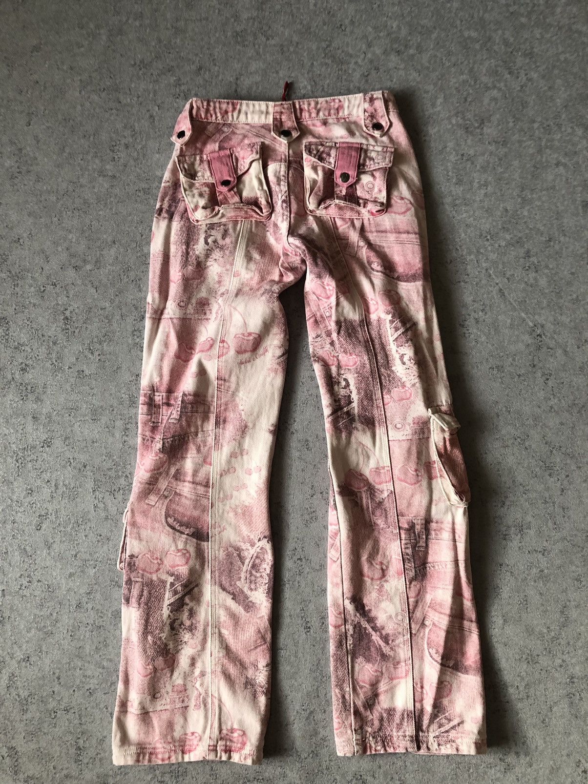 Jaded London × Japanese Brand JADED LONDON PINK Y2K STYLE DENIM MULTIPOCKET CARGO Size 25" / US 0 / IT 36 - 2 Thumbnail