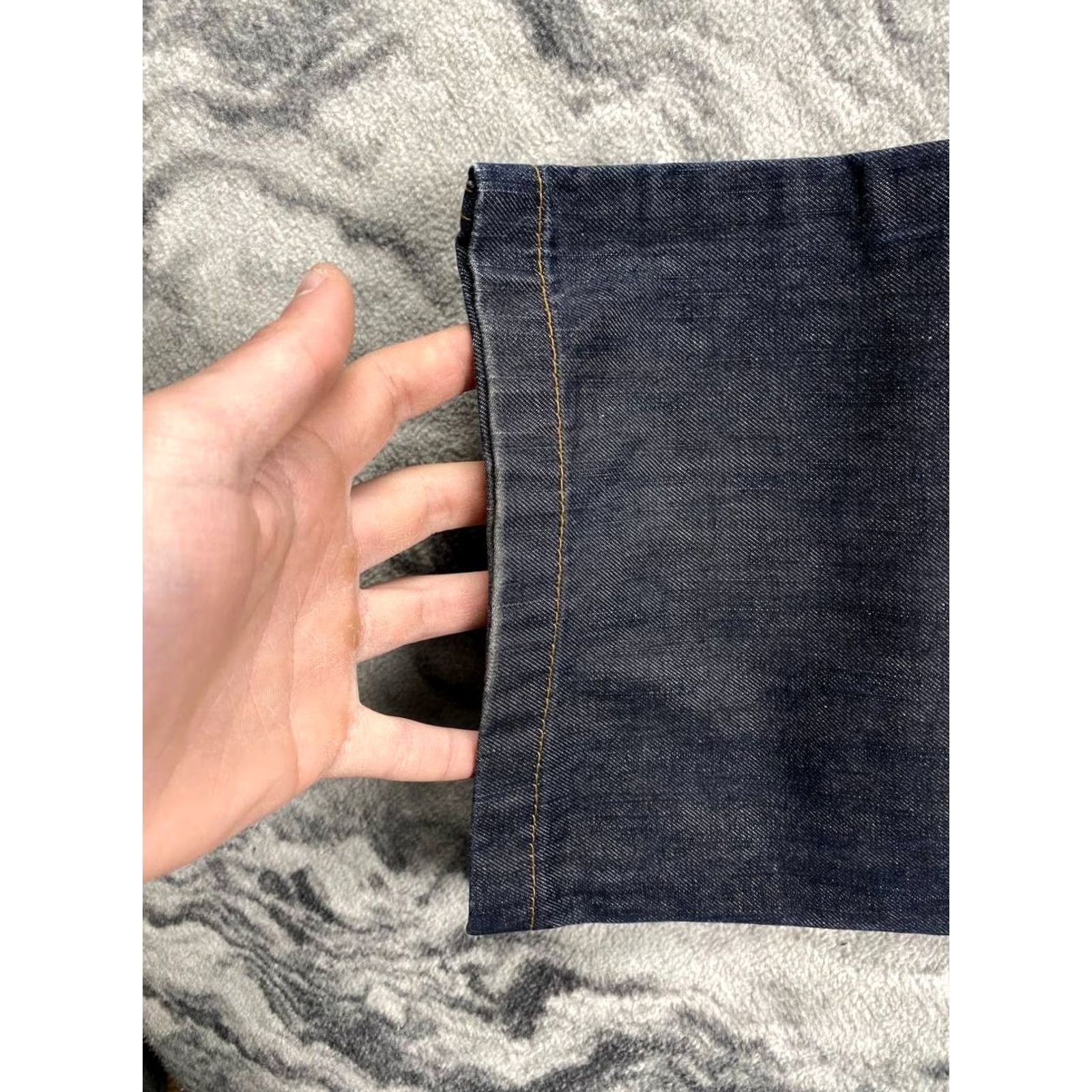 Dolce & Gabbana VINTAGE Dolce&Gabbana Jeans Denim Baggy Buttons 34 Blue Mens 5-Pocket Logo Distressed Straight Rise Mid DG Denim Jeans Size US 34 / EU 50 - 3 Thumbnail