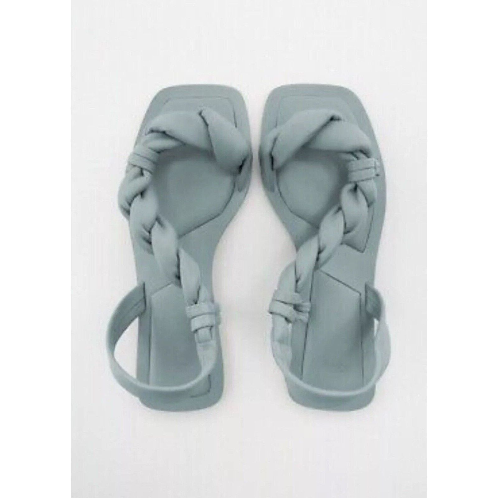 Zara ZARA BLUE SANDIAL BRAIDED FLATS SHOES SZ 38 7.5 Size US 5 / IT 35 - 6 Thumbnail