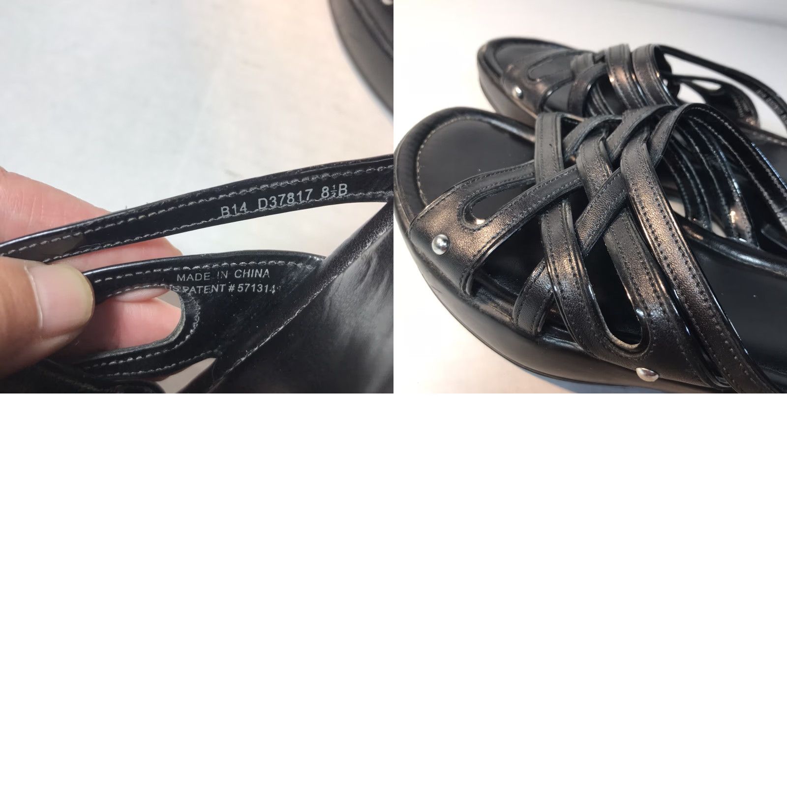 Cole Haan Cole Haan Black Leather Slide Sandals Womens Size 8.5B Wedge Comfort Casual Size US 9 / IT 39 - 8 Thumbnail
