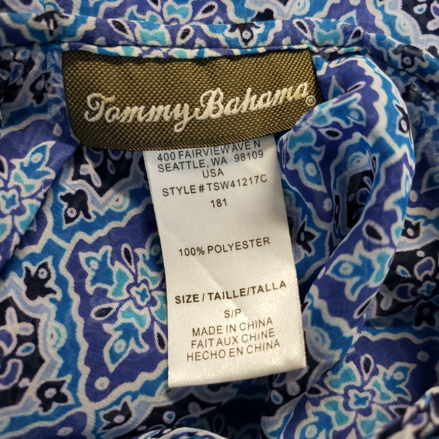 Tommy Bahama Tommy Bahama Womens Coverup Blouse Long Sleeve XS Blue Sheer Semi Shirt Size S / US 4 / IT 40 - 5 Thumbnail