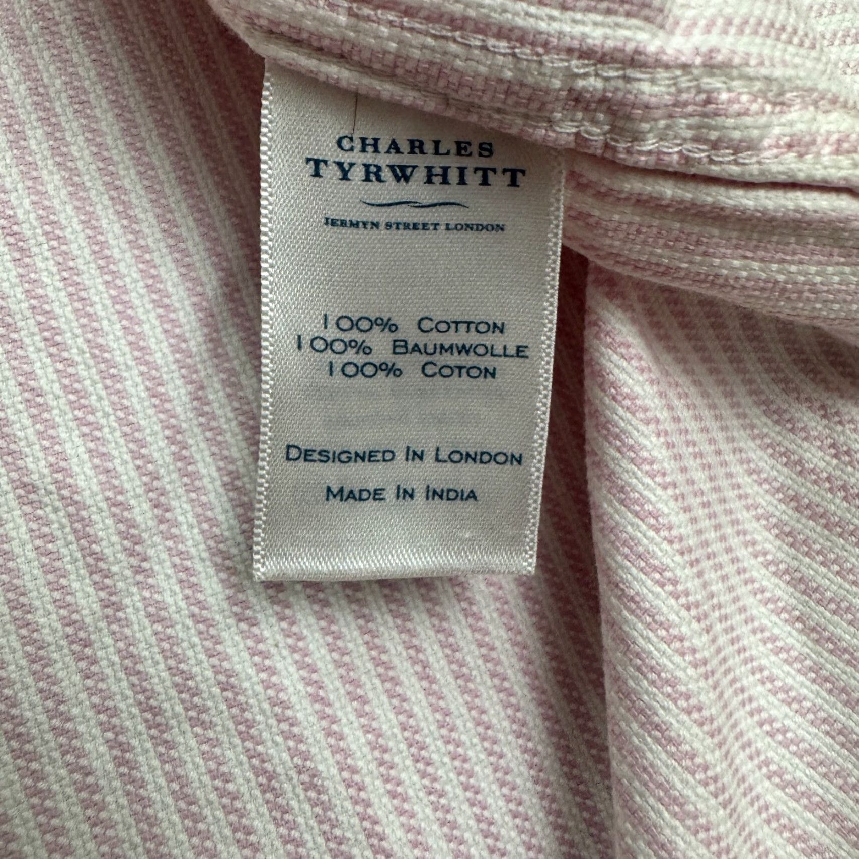 Charles Tyrwhitt Charles Tyrwhitt Dress Shirt Men 17/35 Pink Striped French Cuff Classic Fit Shirt Womens? Size 46R - 7 Thumbnail