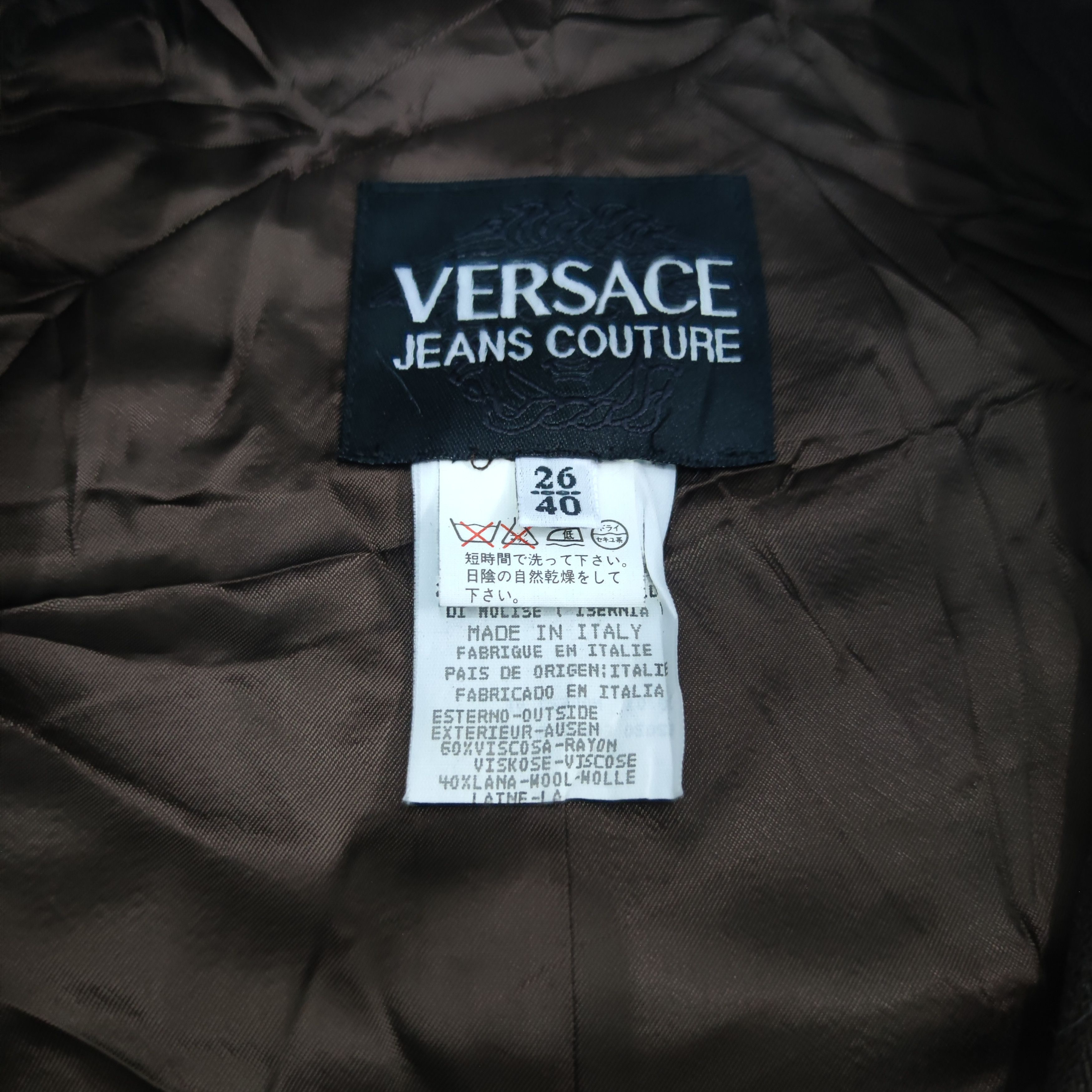 Versace × Versace Jeans Couture Vintage Versace Jeans Couture Blazer Size S / US 4 / IT 40 - 7 Thumbnail