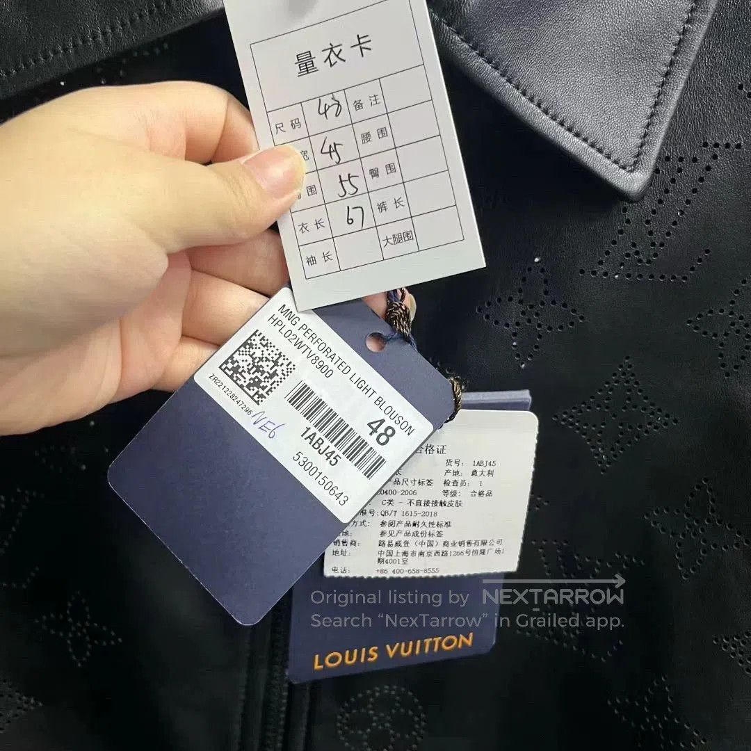 Louis Vuitton black leather zip. Size US L / EU 52-54 / 3 - 4 Thumbnail