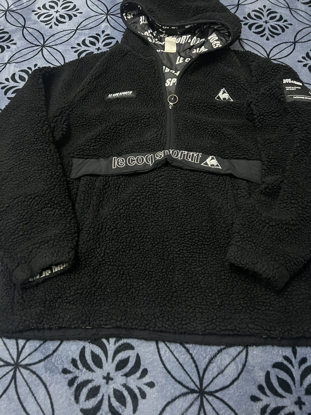 Le Coq Sportif × Vintage Le Coq Sportif - Hoodie Fleece sweatshirt Size US L / EU 52-54 / 3 - 5 Thumbnail