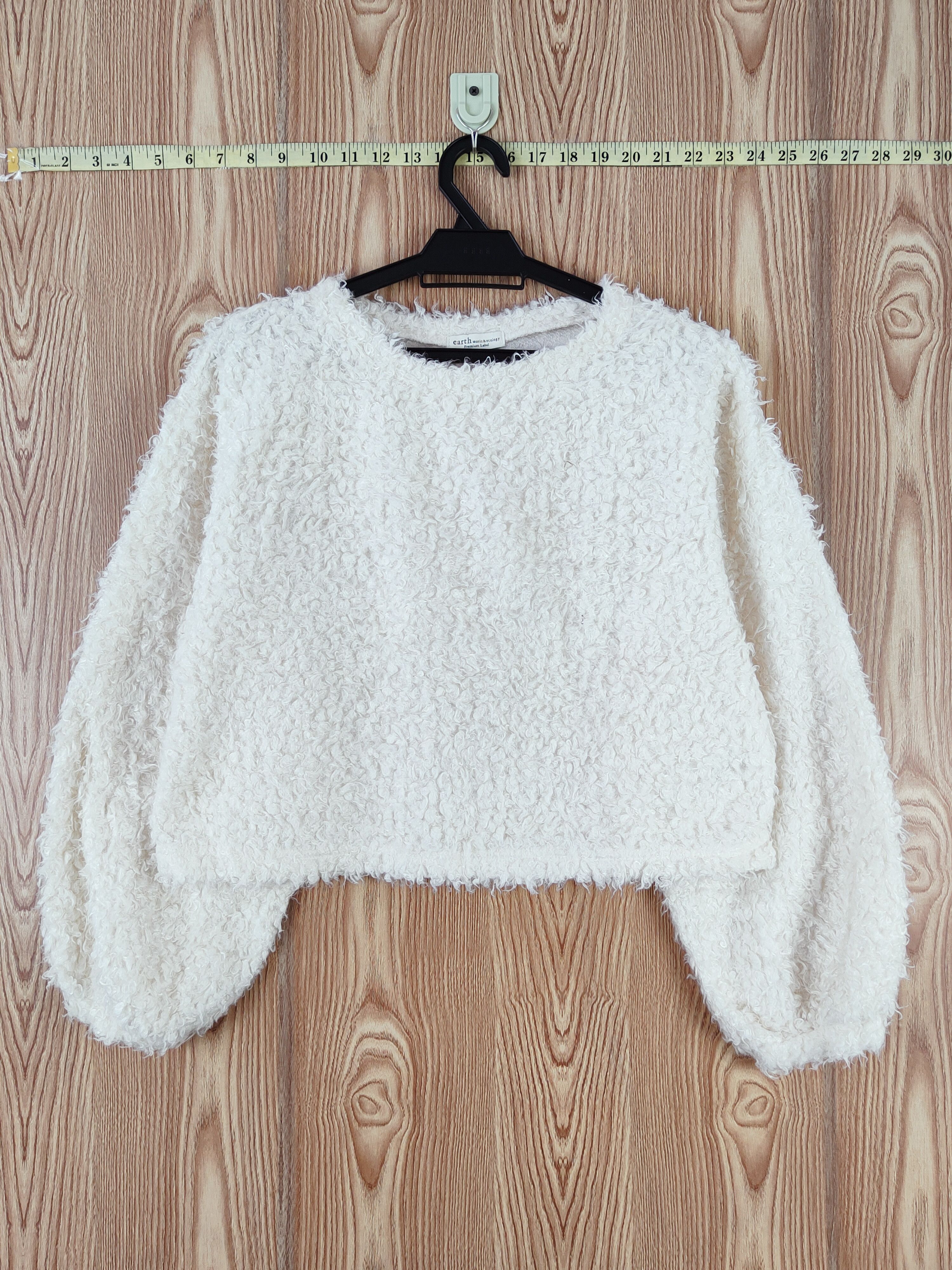 Japanese Brand × Vintage Earth Music & Ecology Ivory Fur Mohair Knitwear Size M / US 6-8 / IT 42-44 - 1 Thumbnail