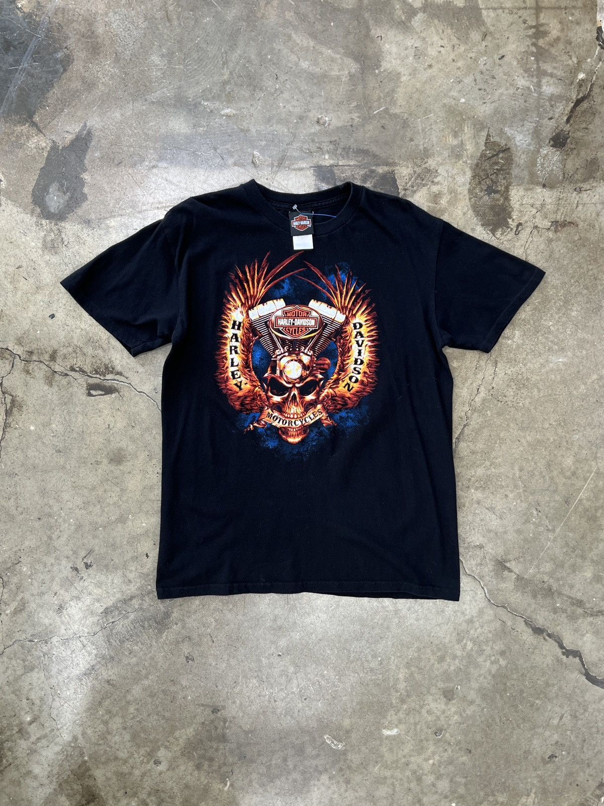 Harley Davidson Vintage Harley Davidson Pags Skull Winnhead Florida Large Size US L / EU 52-54 / 3 - 2 Thumbnail