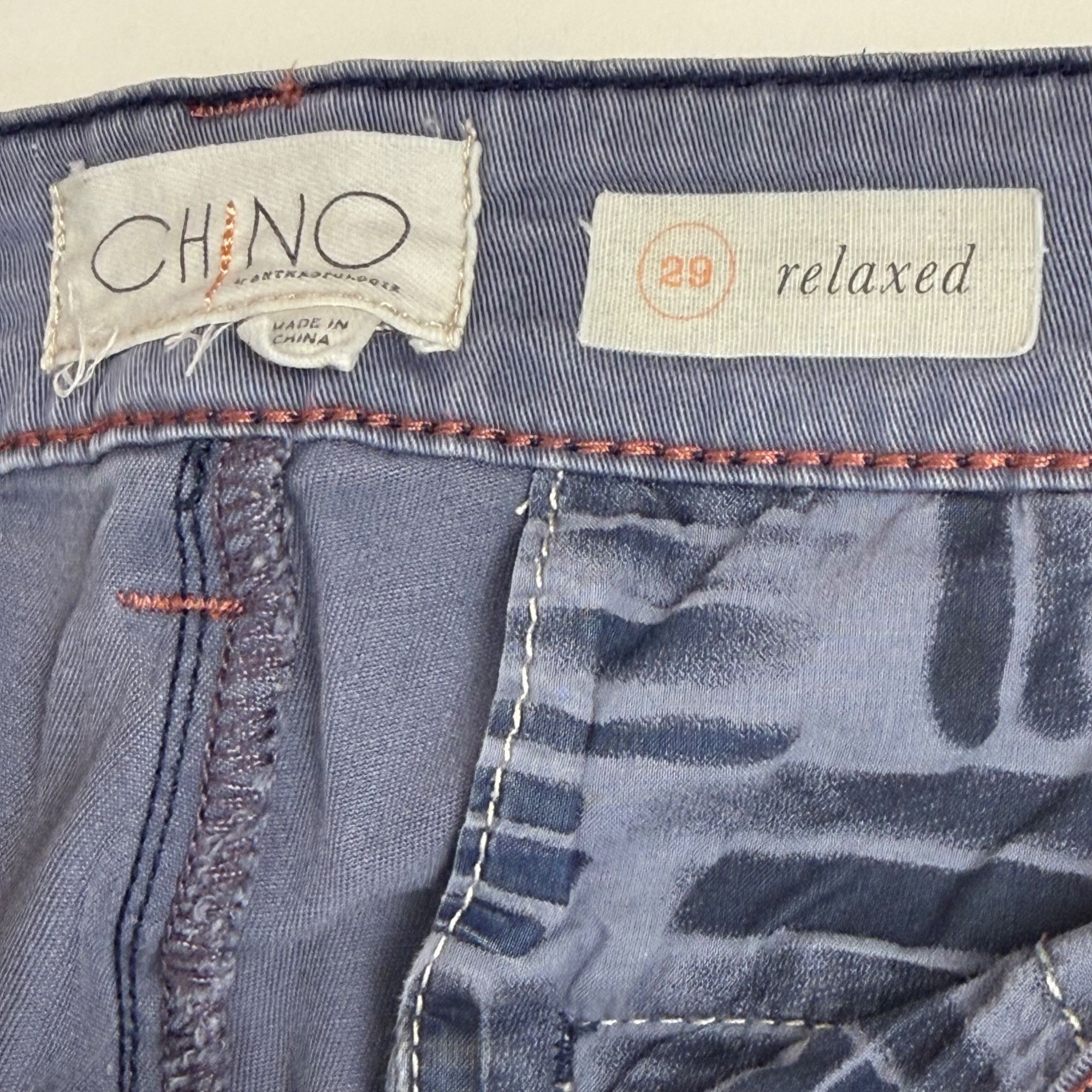 Anthropologie Chino by Anthropologie Relaxed Fit Casual Straight-Leg Pants Size 29" - 3 Thumbnail
