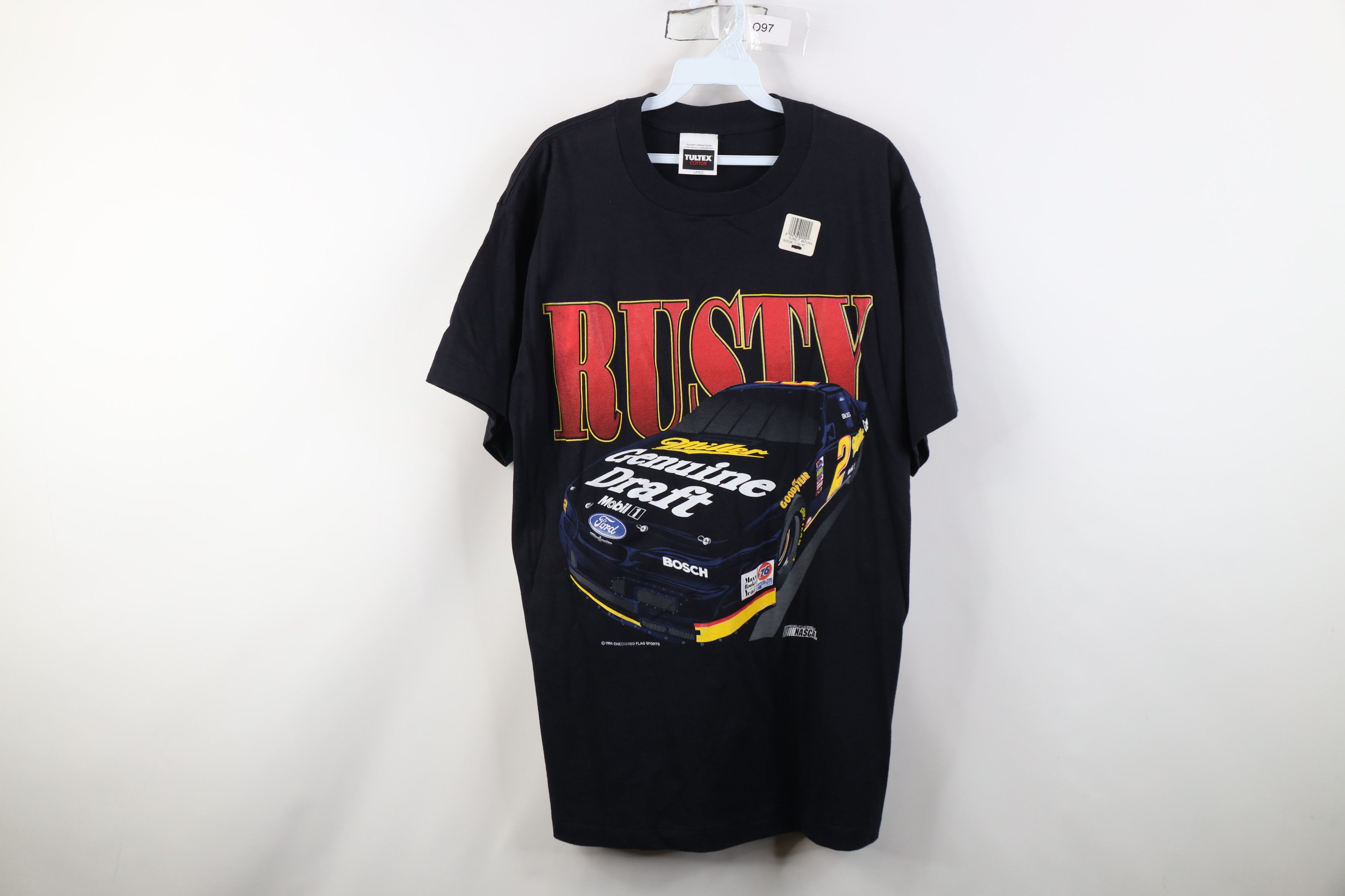 Vintage Deadstock Vintage 90s NASCAR Racing Miller Beer T-Shirt Size US L / EU 52-54 / 3 - 1 Thumbnail