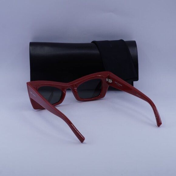 Saint Laurent Paris Saint Laurent SL702 004 Sunglasses Red Cat Eye Frame Size ONE SIZE - 11 Thumbnail
