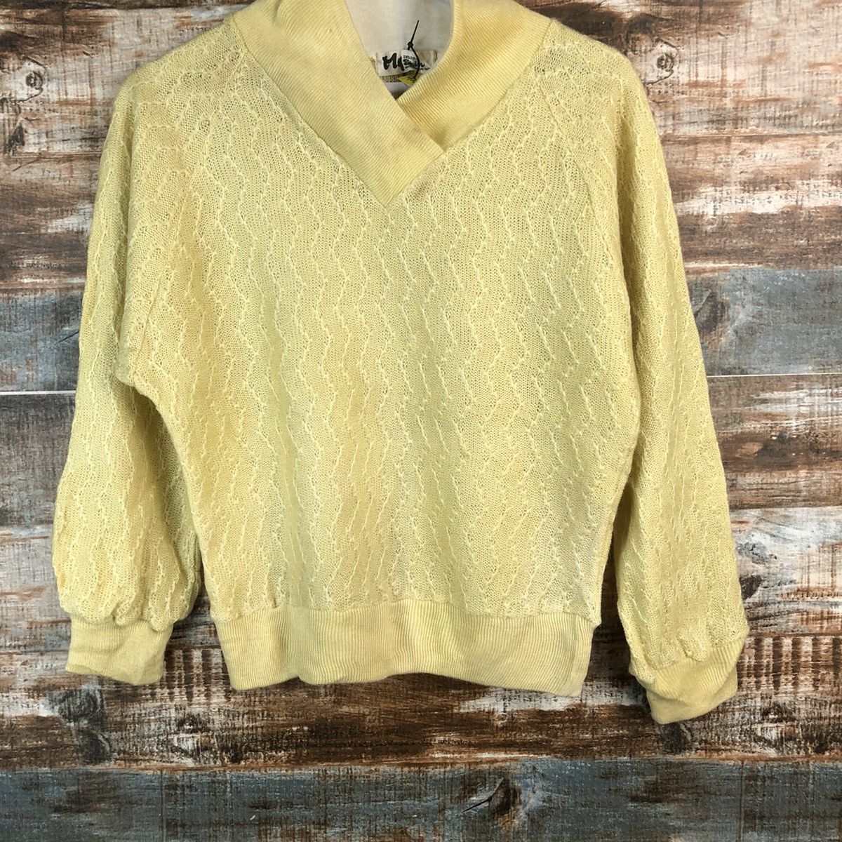 Homespun Knitwear M9 Sister japan vintage Yellow Knitwear #A2360 Size XS / US 0-2 / IT 36-38 - 3 Thumbnail