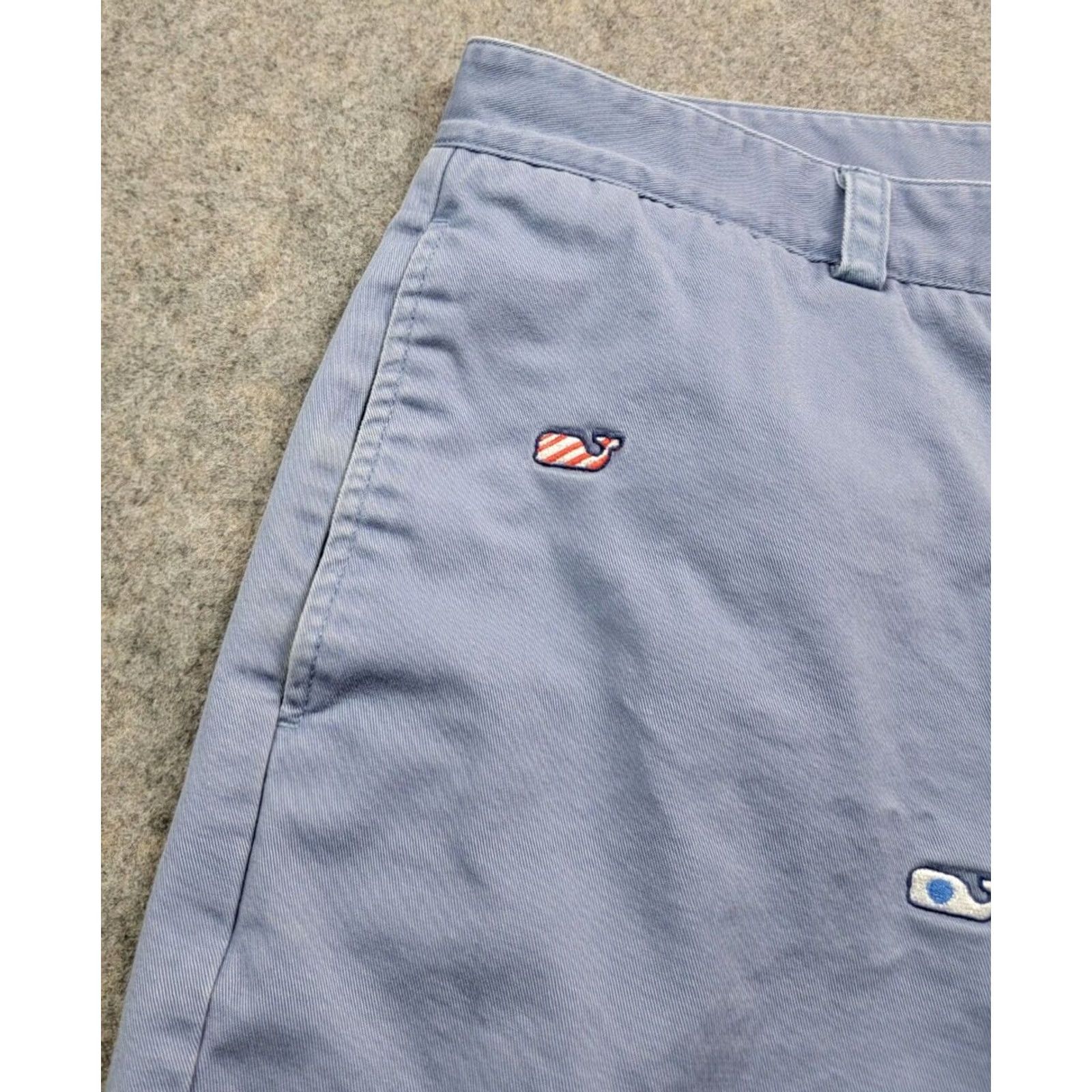 Vineyard Vines Vineyard Vines Club Shorts Mens 35 Blue Logo Whale Embroidered Chino Casual Beach Size US 35 - 2 Thumbnail