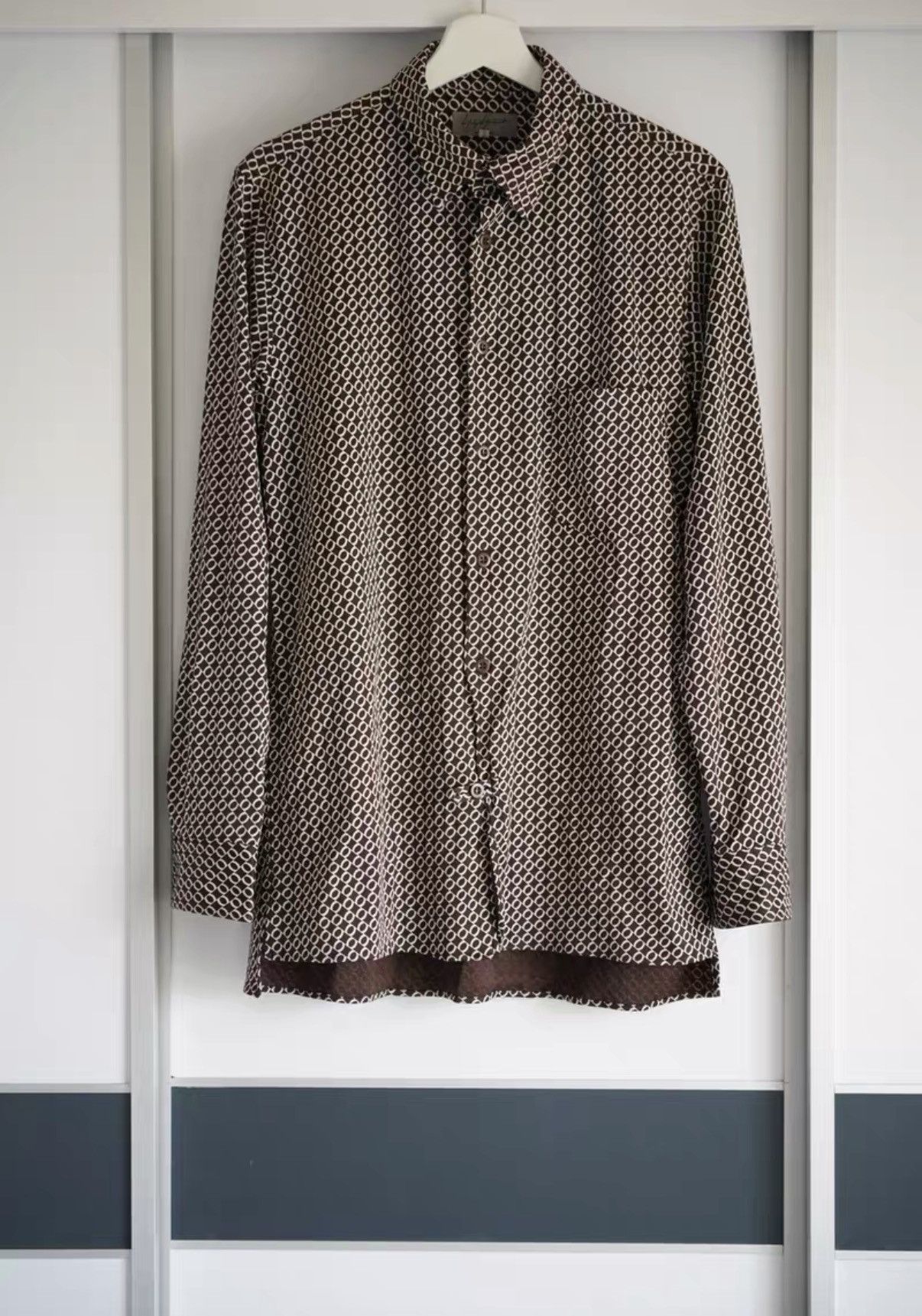 Yohji Yamamoto Yohji Yamamoto 10aw Psychedelic Print Shirt K4 Size US L / EU 52-54 / 3 - 1 Thumbnail