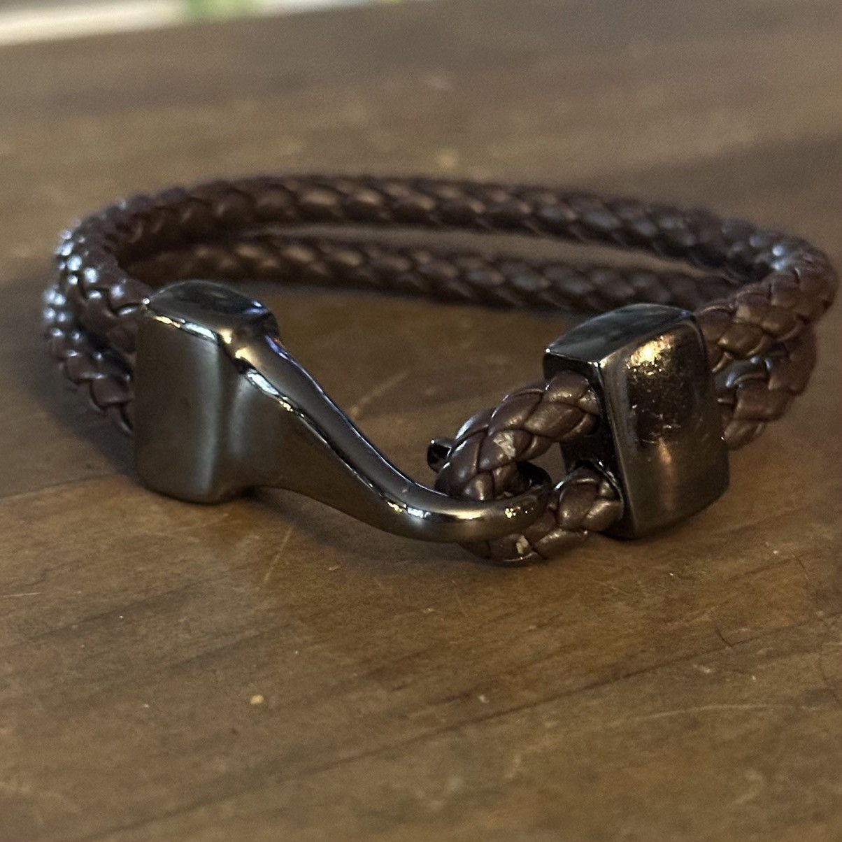 Other Brown double braided leather bracelet Size ONE SIZE - 7 Thumbnail