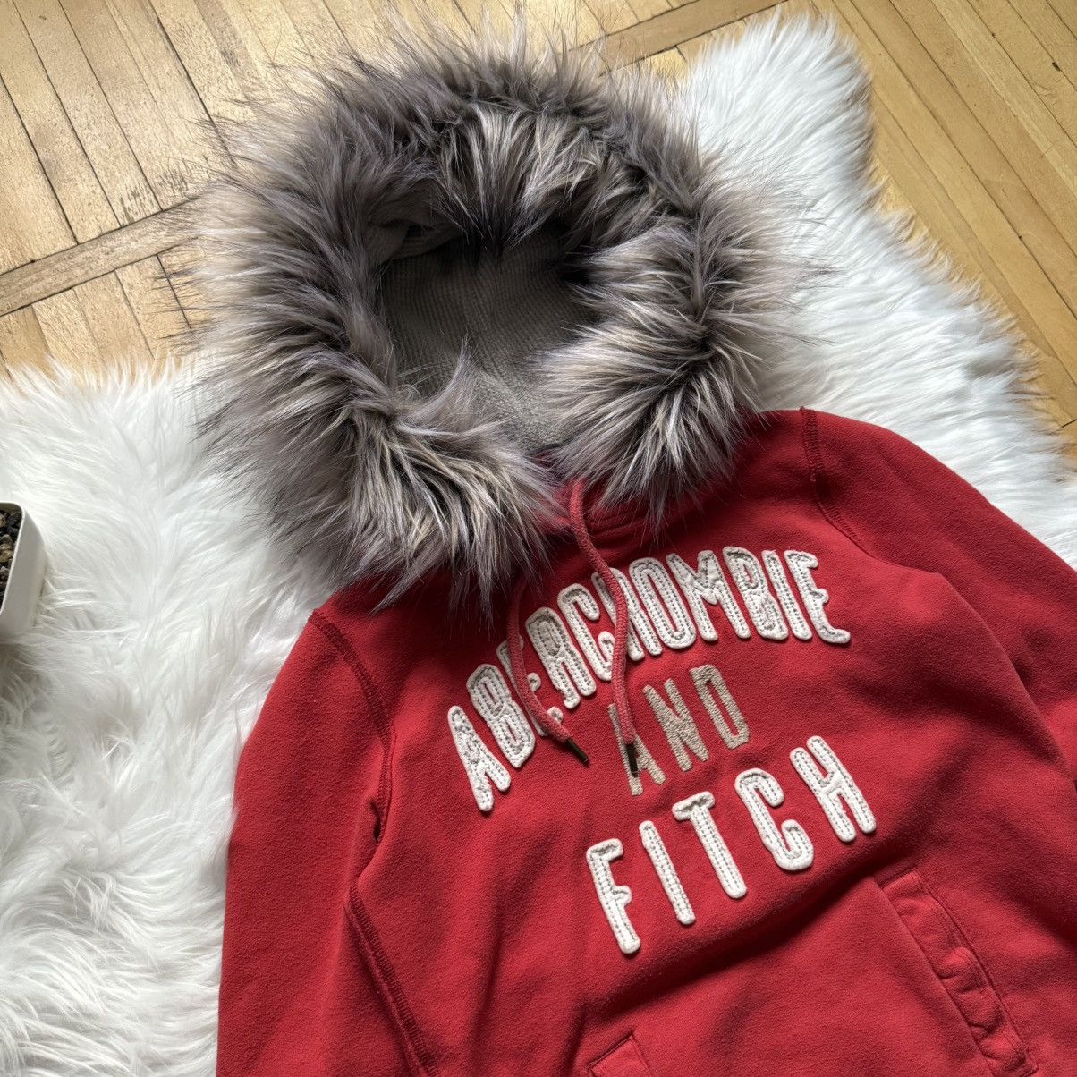 Abercrombie & Fitch 📌Vintage Y2K Abercrombie & Fitch Avant Garde Fur Zip Hoodie Size S / US 4 / IT 40 - 2 Thumbnail