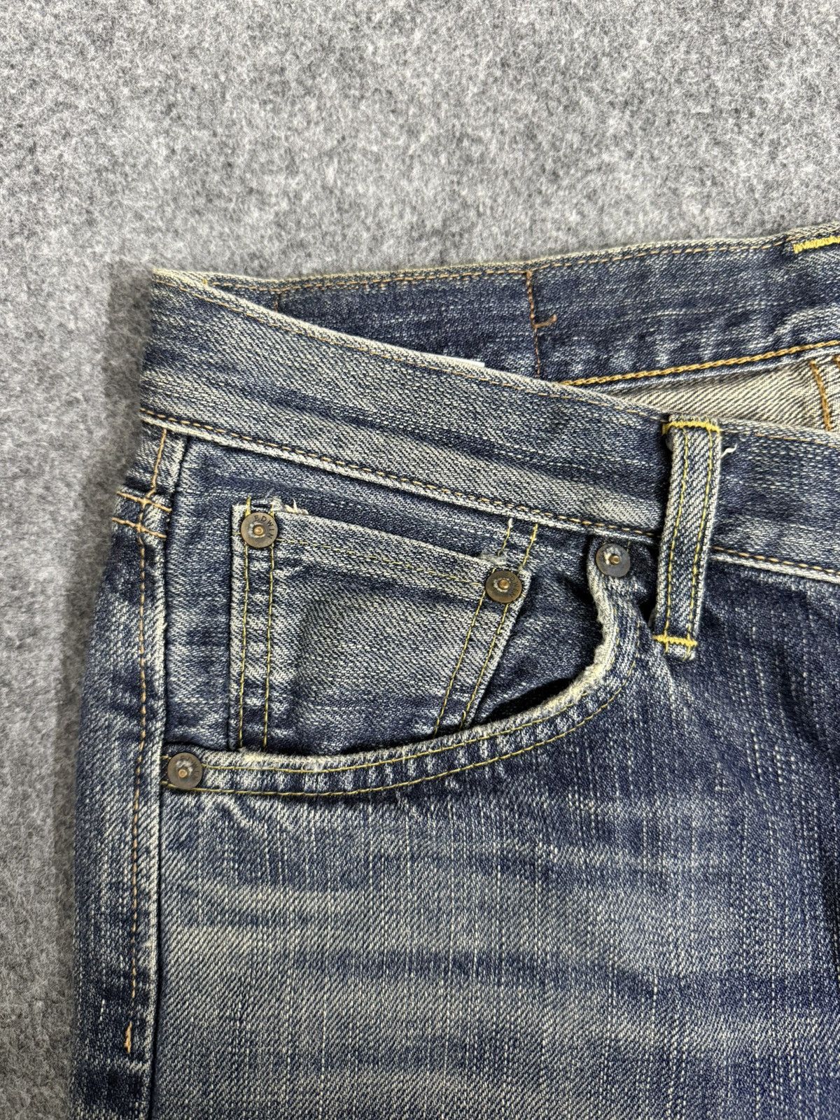 Kapital A14 EDWIN 505ZX SELVEDGE DENIM MUD WASH Size US 29 - 6 Thumbnail