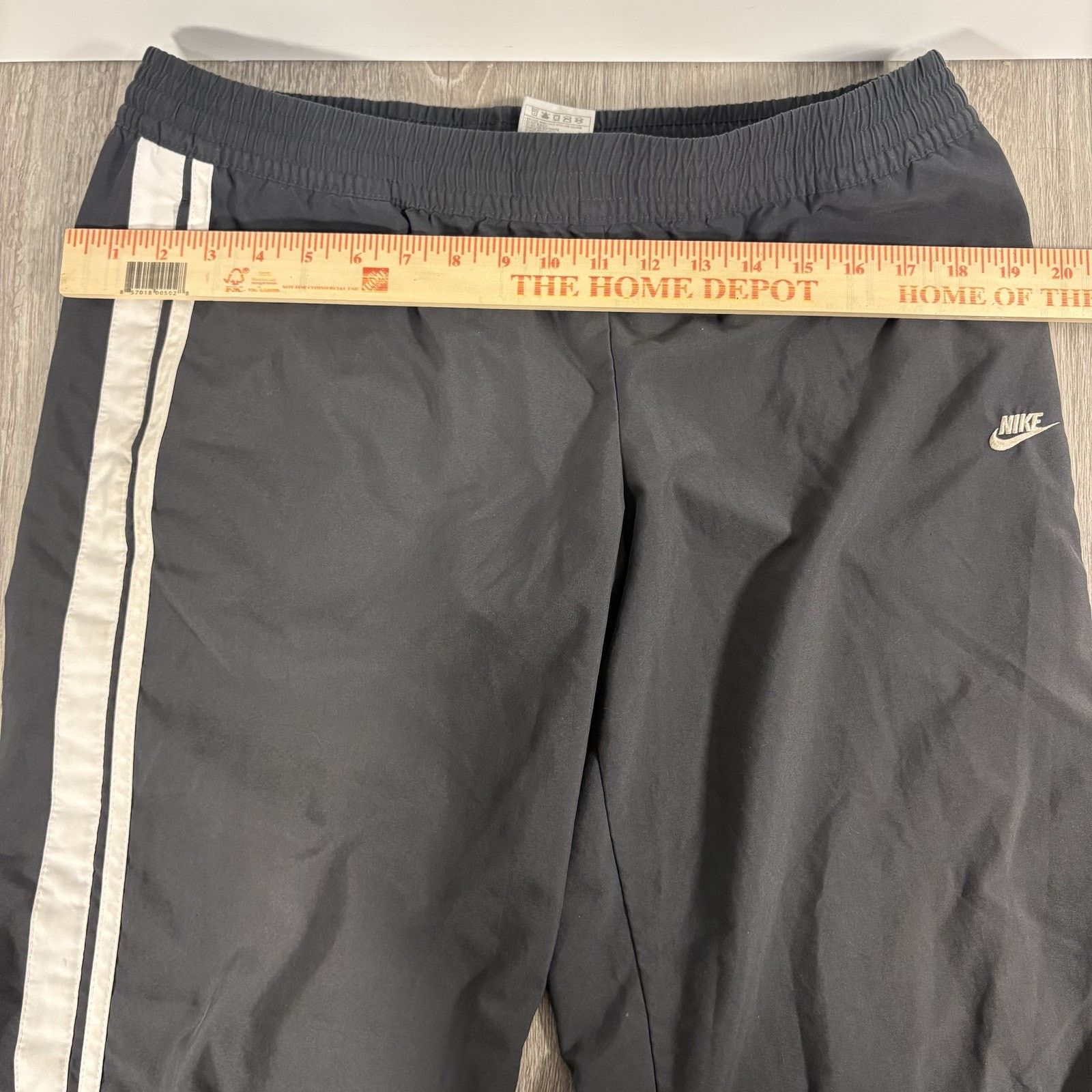 Nike Nike Women's Track Pants Black White Side Stripe Pockets M Size 29" - 4 Thumbnail