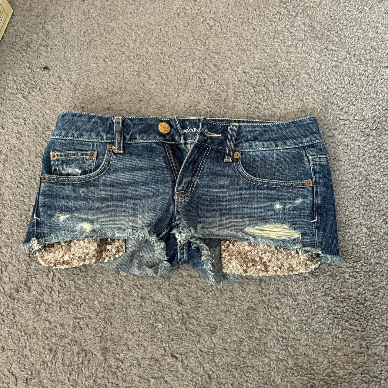 American Eagle Outfitters American Eagle Y2K Vintage Jean Shorts Size 24" / US 00 / IT 34 - 1 Thumbnail
